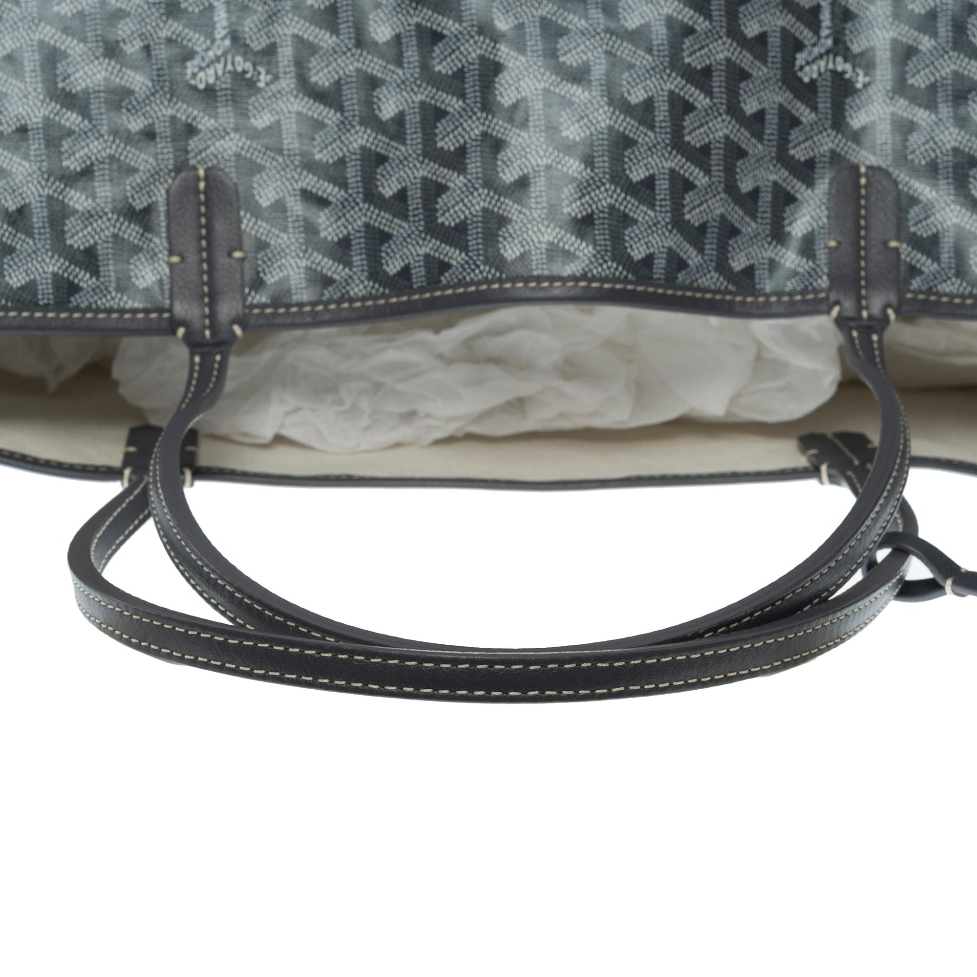 The Coveted Goyard Saint-Louis GM Tote bag in grey and white canvas, SHW 2