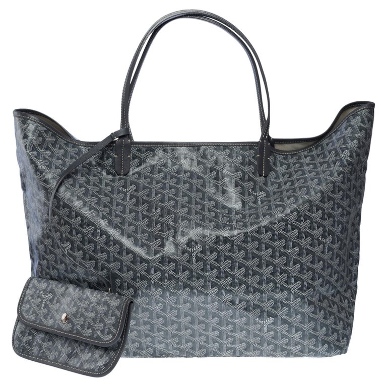 The Coveted Goyard Saint-Louis GM Tote bag in grey and white