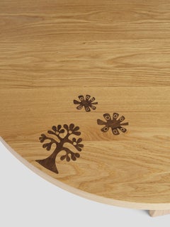 Cowrie Round Inlay Coffee Table, Made in UK by Sister -Contemporary Craftmanship