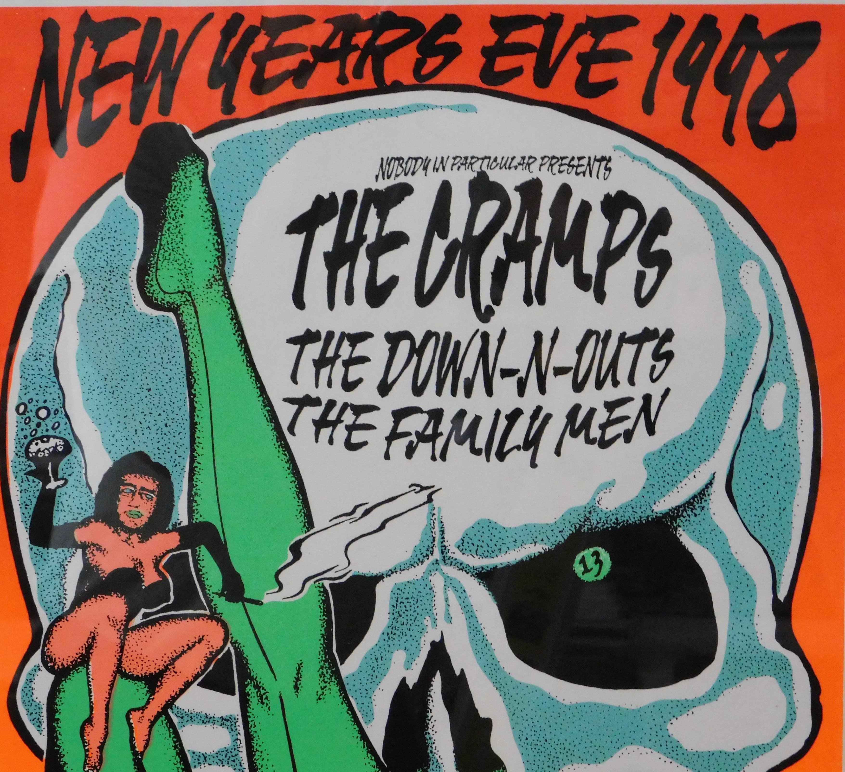 American The Cramps Live New Years Eve 1998 Music Poster