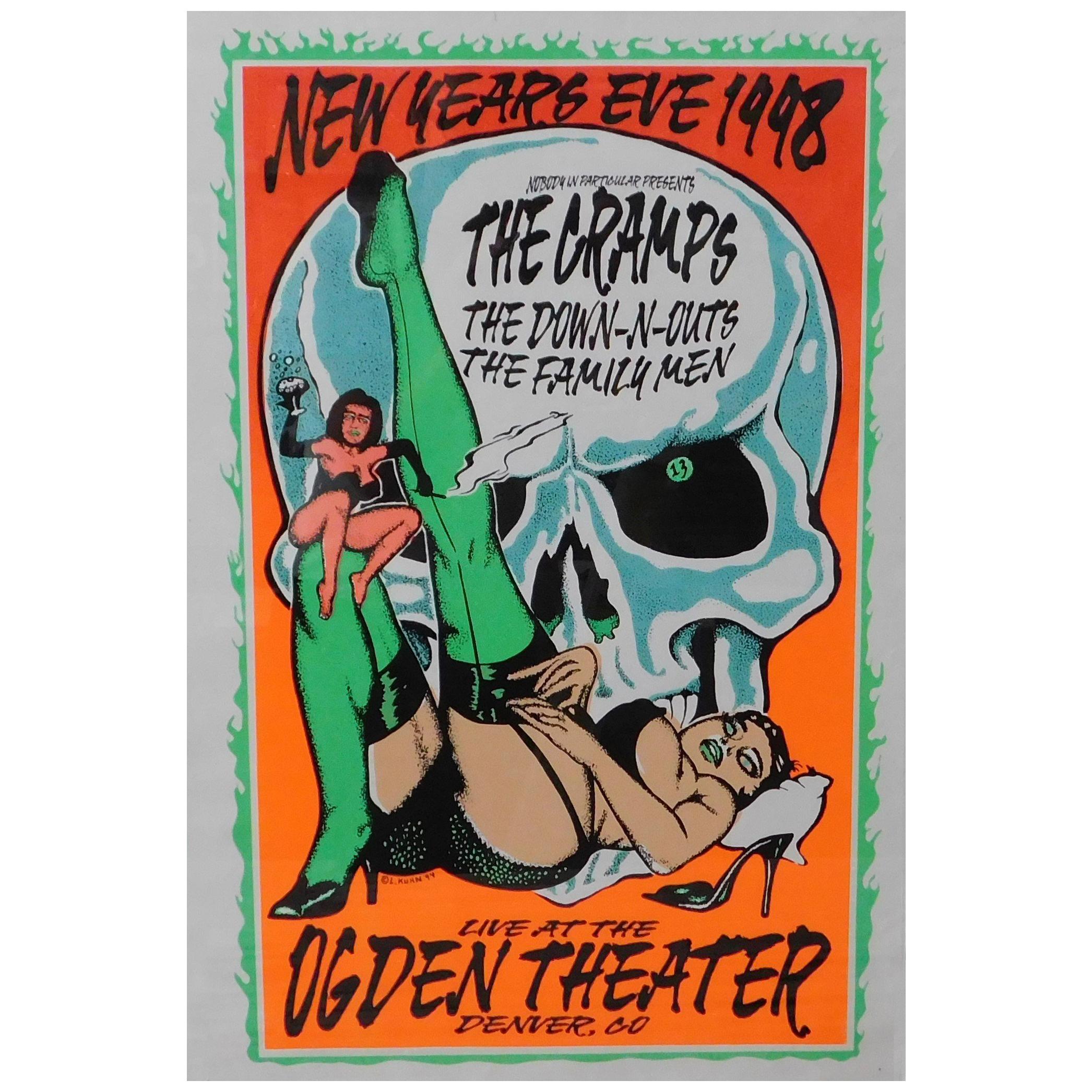 The Cramps Live New Years Eve 1998 Music Poster