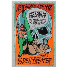 Retro The Cramps Live New Years Eve 1998 Music Poster