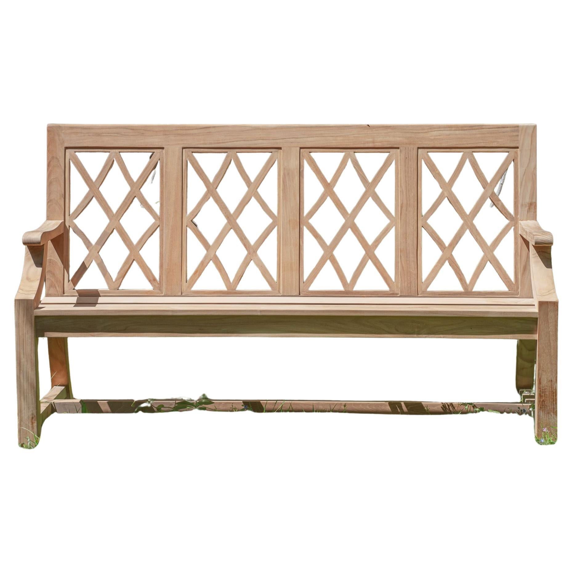 Banc de jardin en treillis Cranborne