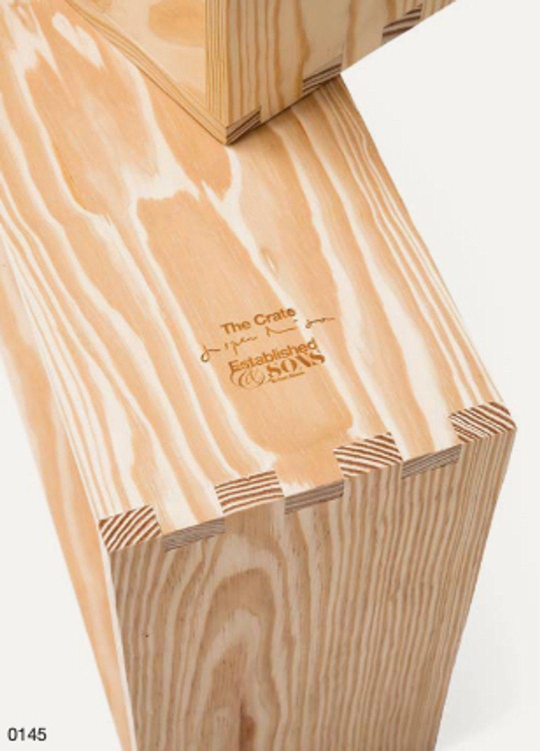 Contemporary The Crate L375, Solid yellow Pine waxed Established & Sons Jasper Morrison For Sale