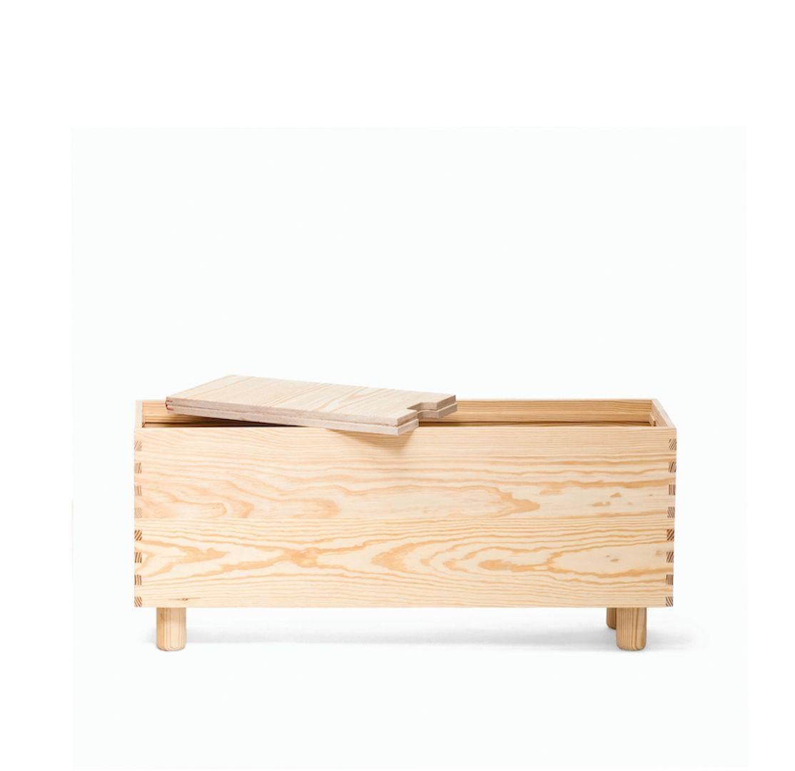 Contemporary The Crate, No3 L1180 Solid yellow Pine waxed Established & Sons Jasper Morrison For Sale