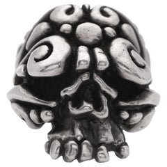 Bague crâne de la collection « El Muertos » en argent sterling The Crazy Pig Designs 