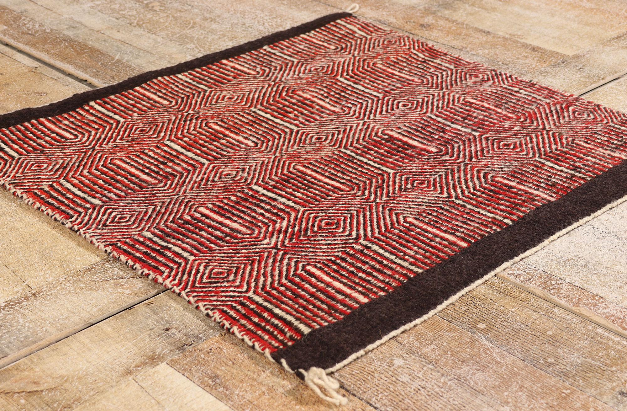 Spanish Colonial The Crimson Equinox: A Rare Twill Saddle Blanket of Southwestern Mastery For Sale