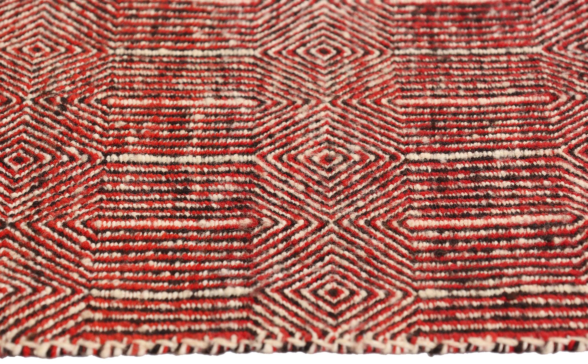 The Crimson Equinox: A Rare Twill Saddle Blanket of Southwestern Mastery In Good Condition For Sale In Dallas, TX