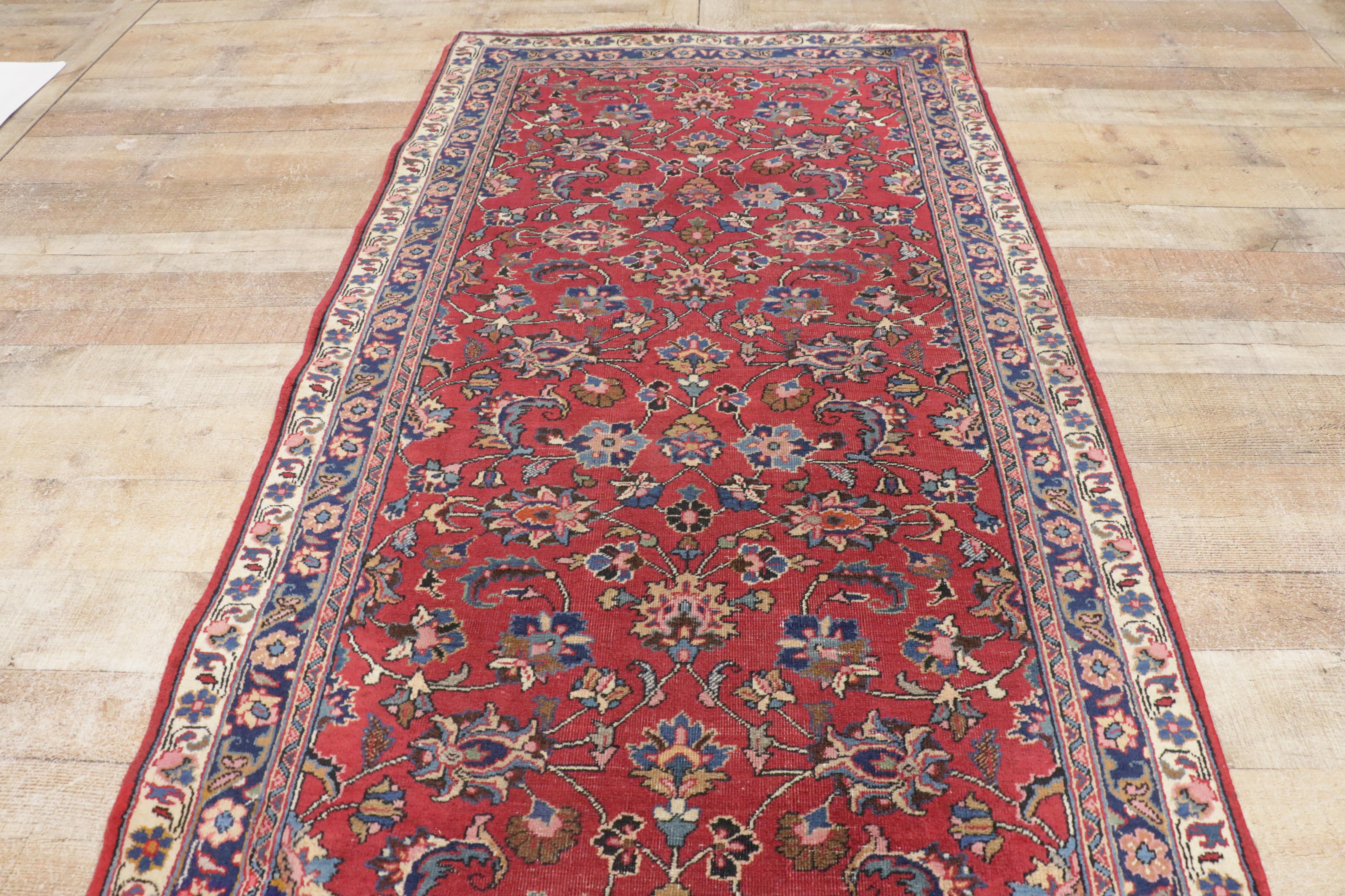 Persischer Mashhad-Läufer im Pariser Vintage-Stil der Alten Welt im Angebot 6