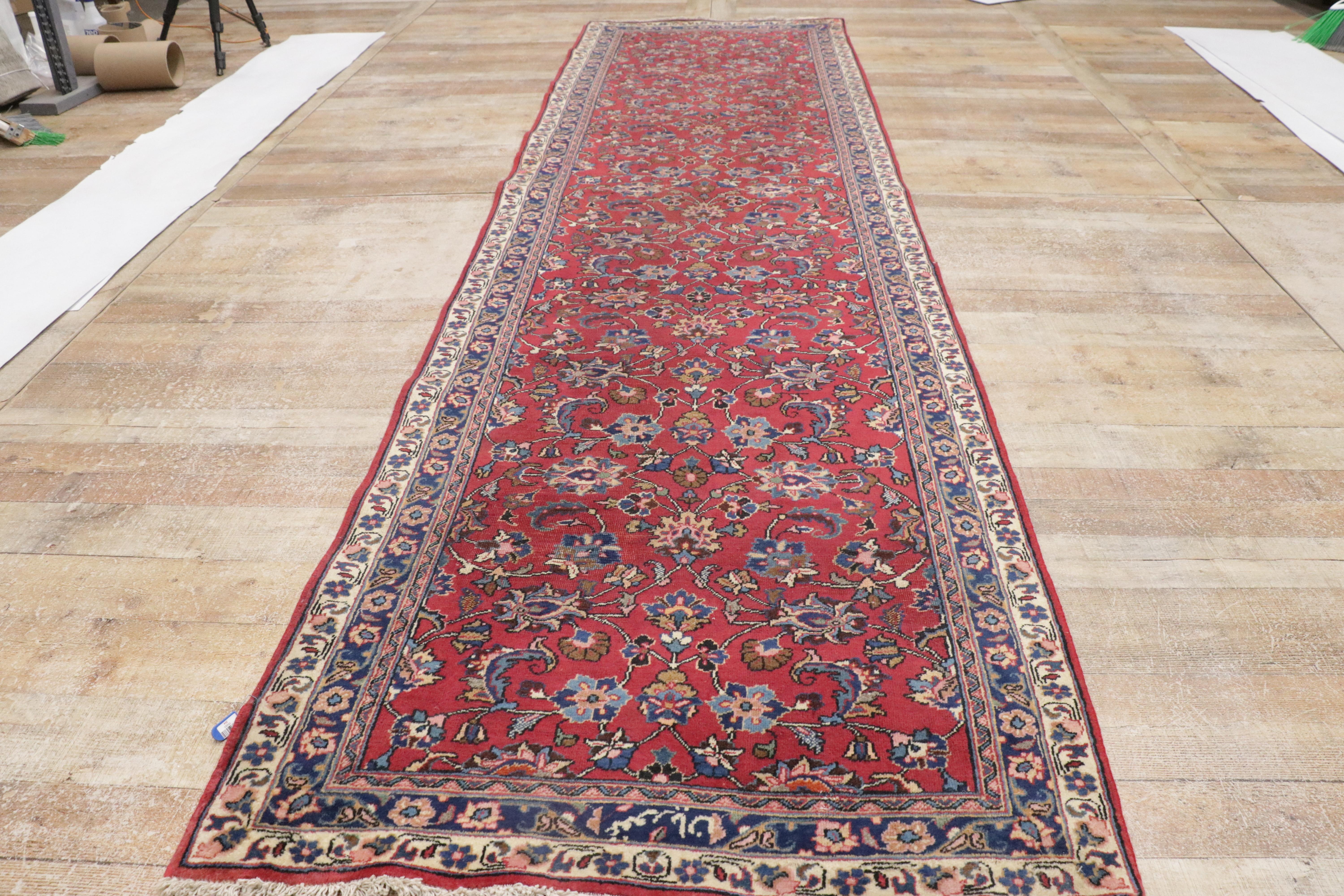 Persischer Mashhad-Läufer im Pariser Vintage-Stil der Alten Welt im Angebot 7