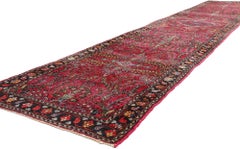 The Crimson Garden Path: An Antique Persian Masterpiece of Timeless Elegance