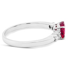 The Crimson Heart Vivid Red Ruby & Diamond Solitaire Ring