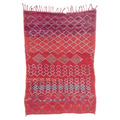 The Crimson Lineage: A Vintage Beni M'Guild Moroccan Masterpiece of Protection