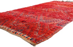 The Crimson Medina: A Vintage Beni M'Guild Moroccan Masterpiece of Opulence