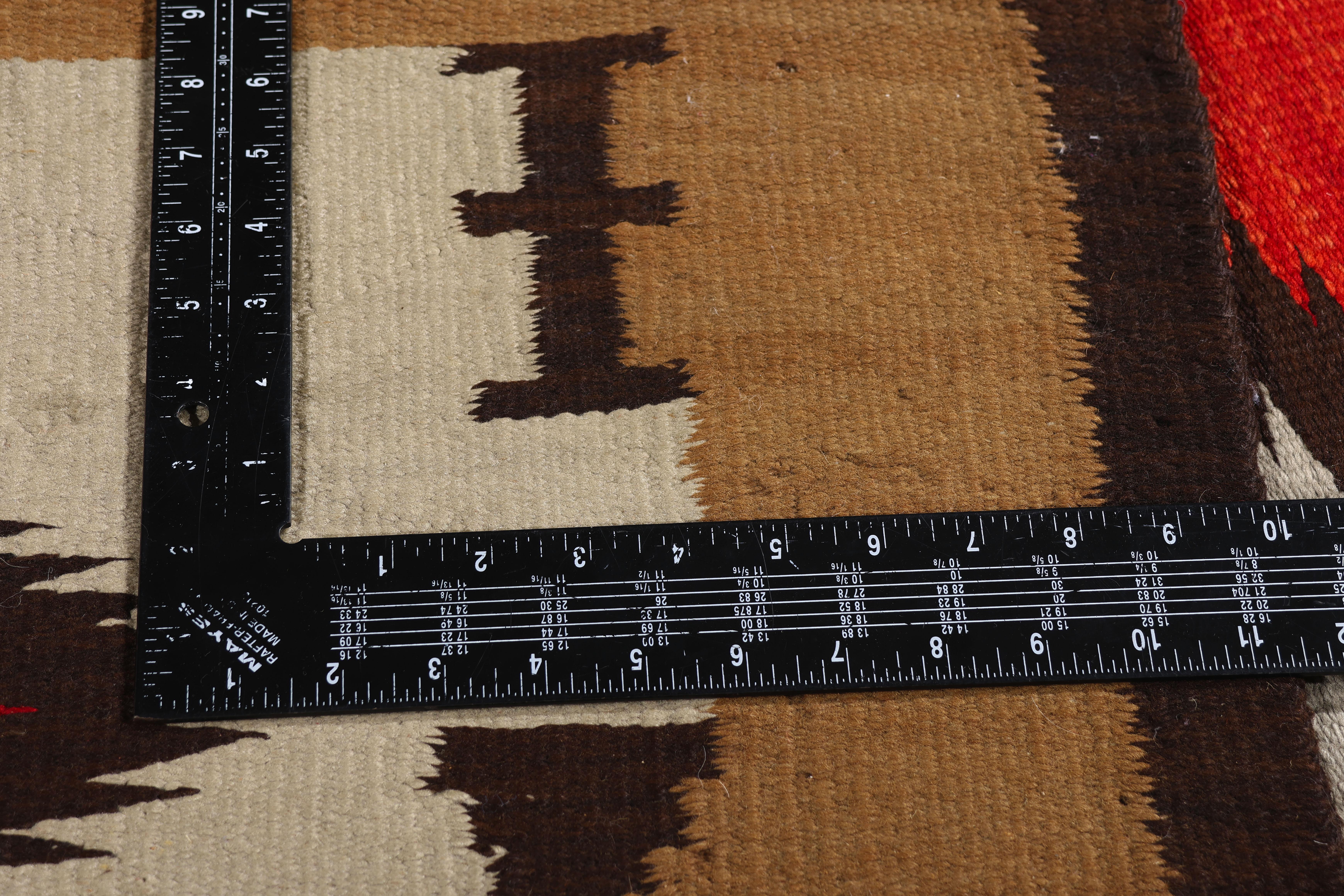 Die karminrote Fata Morgana: Ein antikes Meisterwerk des südwestlichen Glanzes (Wolle) im Angebot