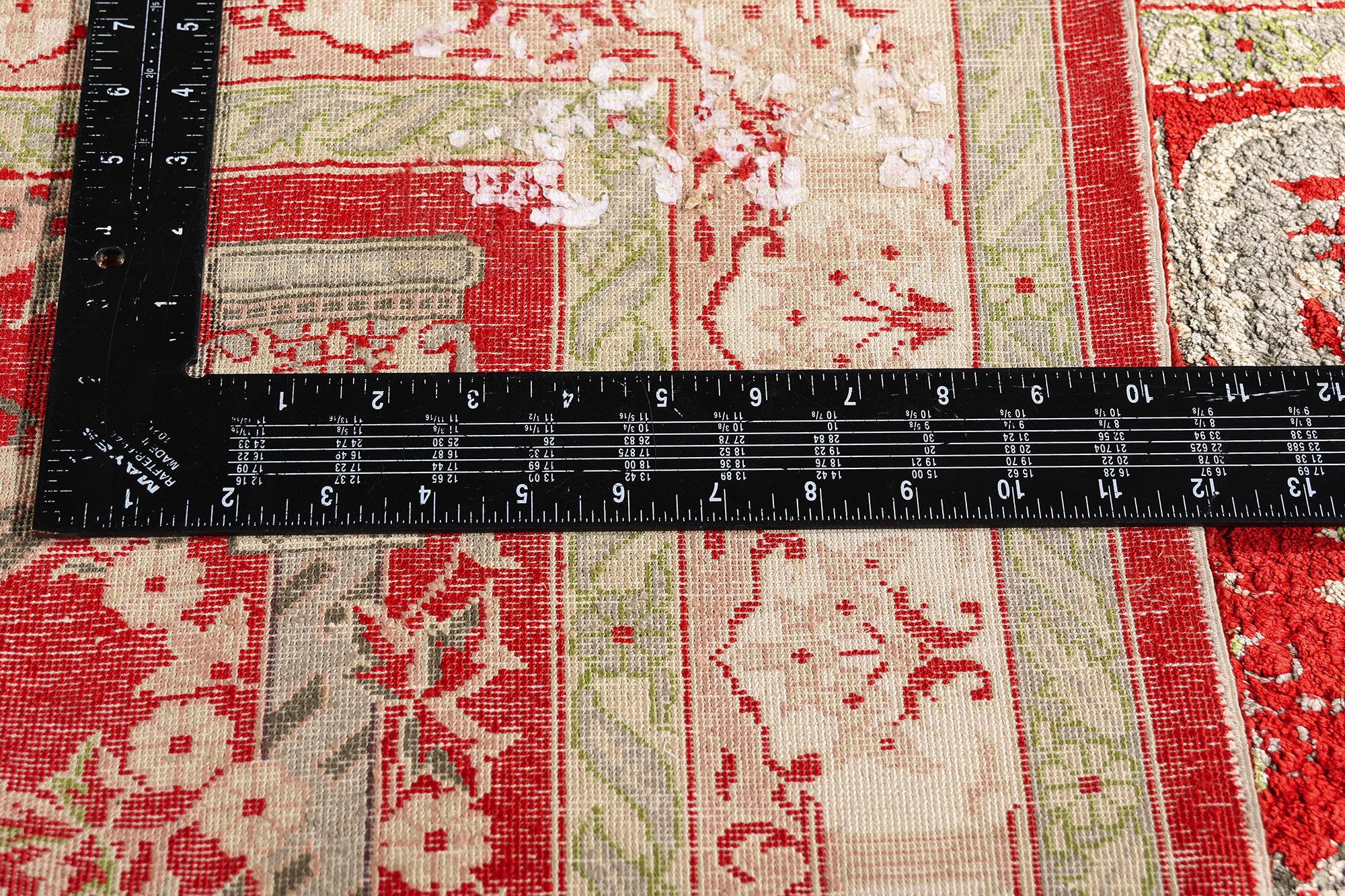 20th Century The Crimson Sanctuary: A Persian Hereke Masterpiece of Devotion and Distinction For Sale