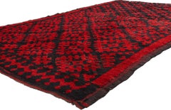 The Crimson Sanctuary: A Vintage Talsint Moroccan Masterpiece of Tribal Harmony