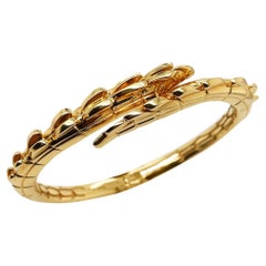 The Croc Tail Cuff Bangle in 18ct Yellow Gold