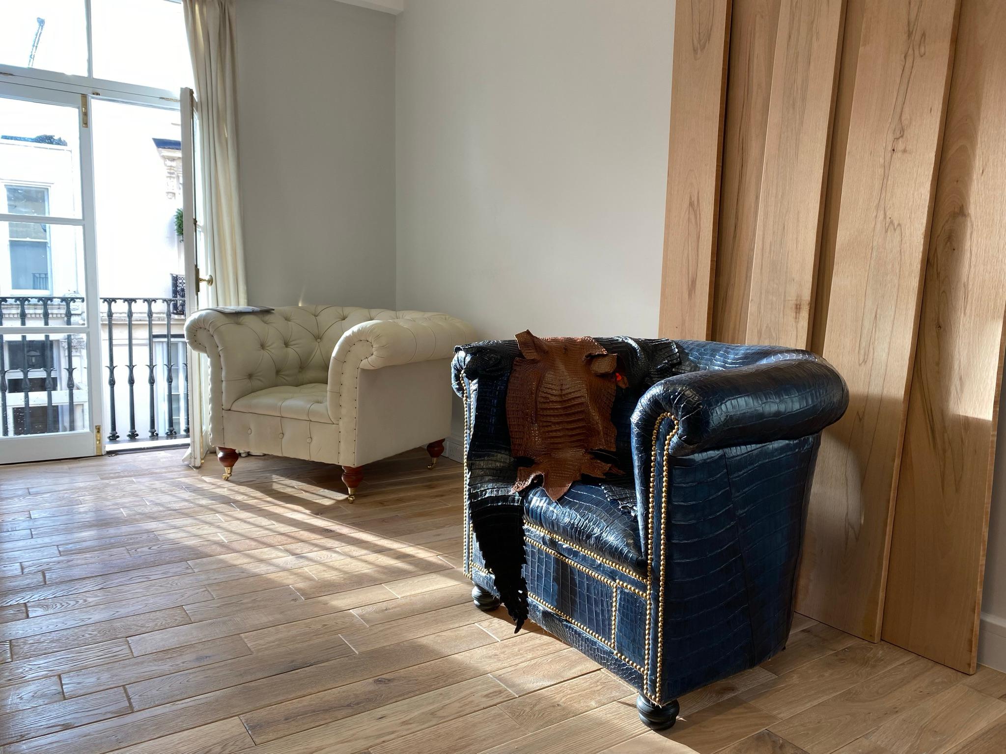 Chaise d'accueil en crocodile de notre collection caractéristique en vente 5