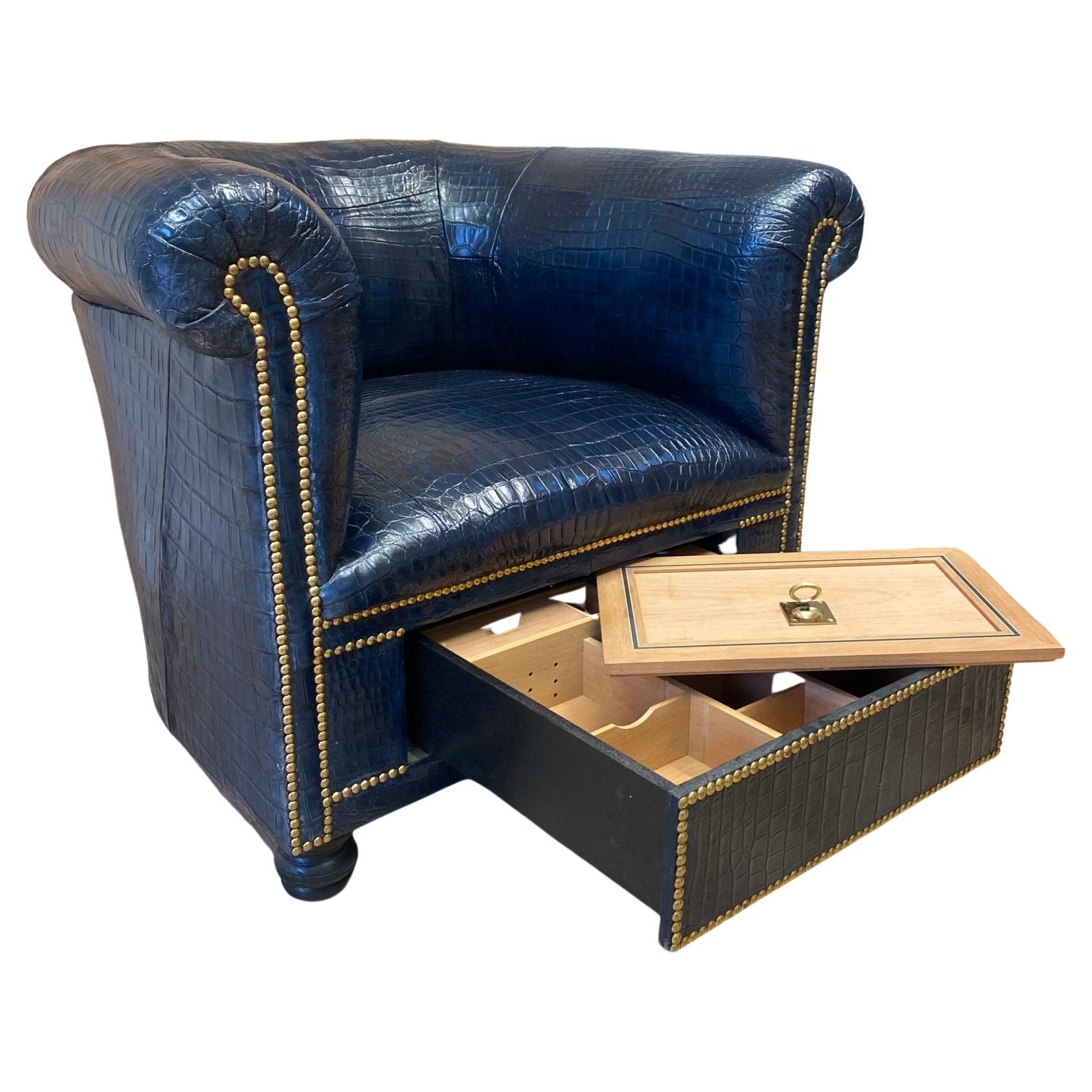 Crocodile Humidor Chair from Our Signature Collection For Sale