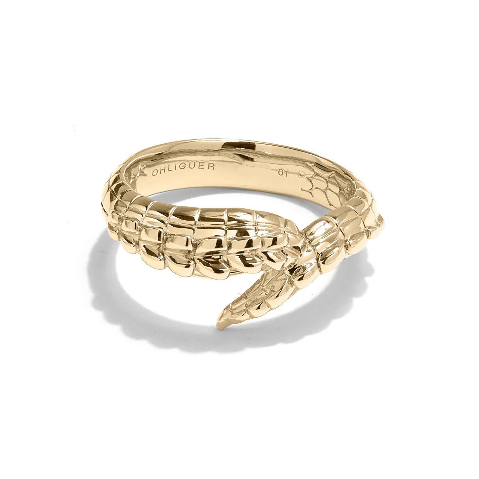 For Sale:  Crocodile Tail Ring in 18ct Yellow Gold 4