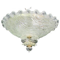 "La Couronne" Charmant plafonnier italien en verre de Murano, Murano, 1970