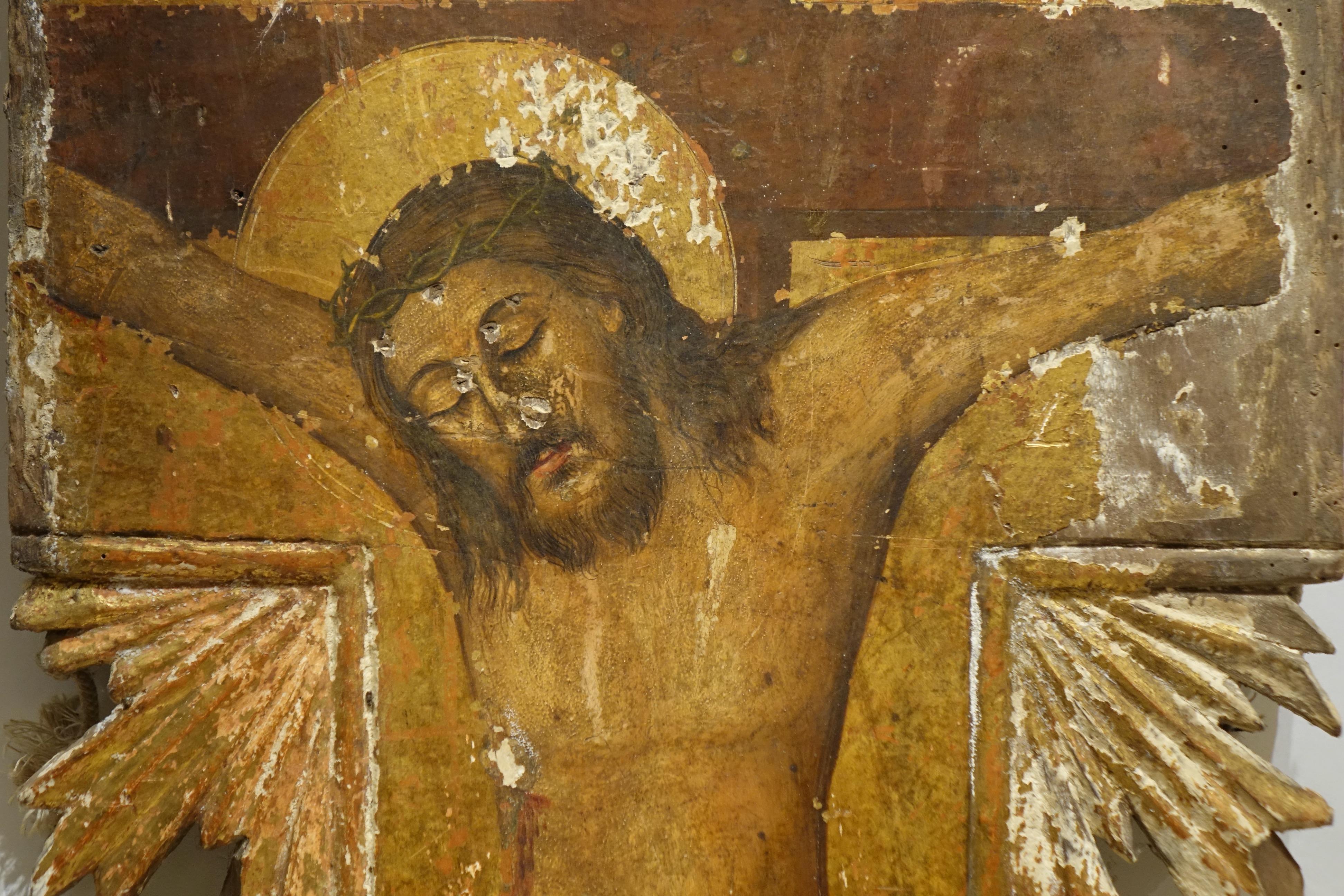 Ein griechisches Kruzifix im Stil der Renaissance. (Vergoldet) im Angebot