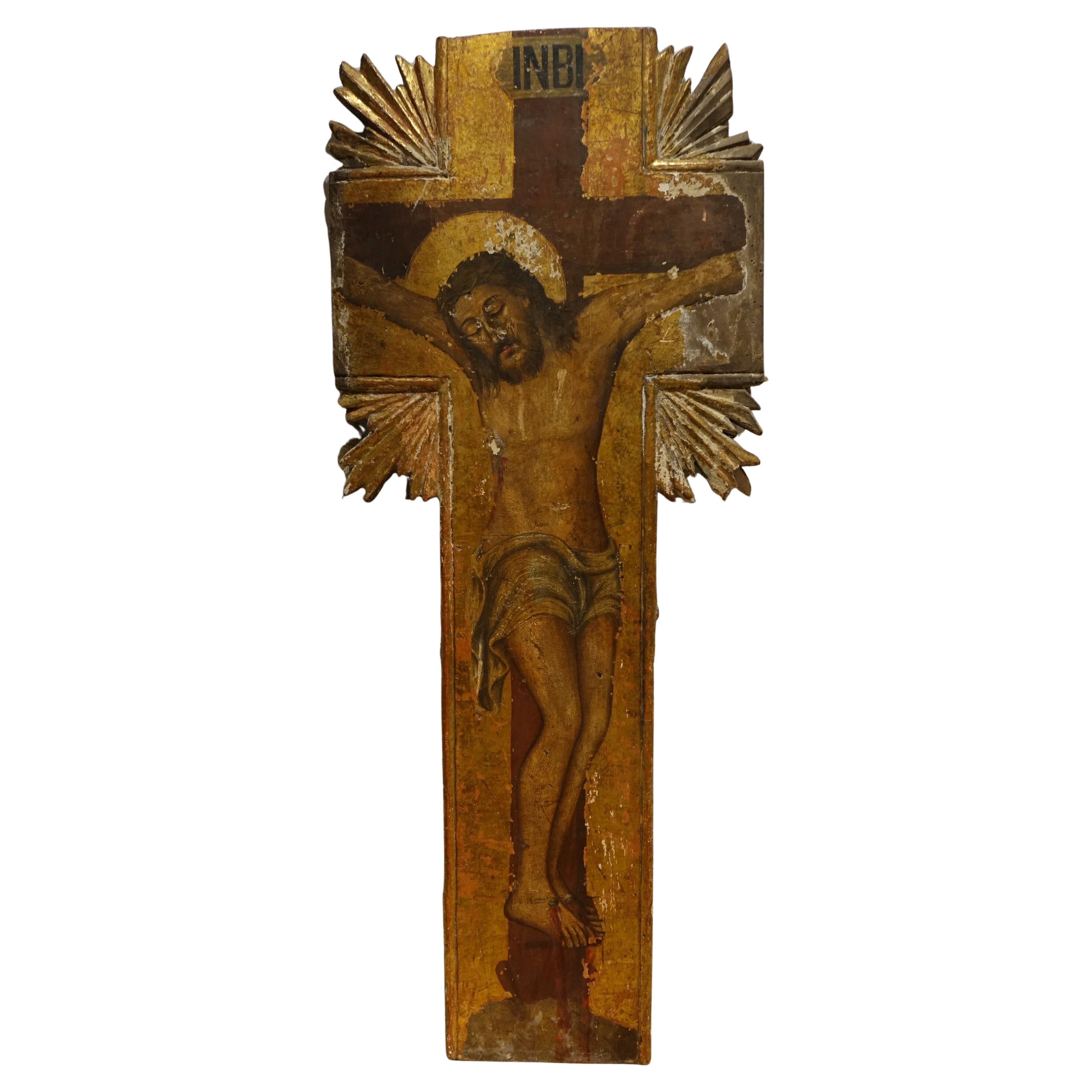 Ein griechisches Kruzifix im Stil der Renaissance. im Angebot