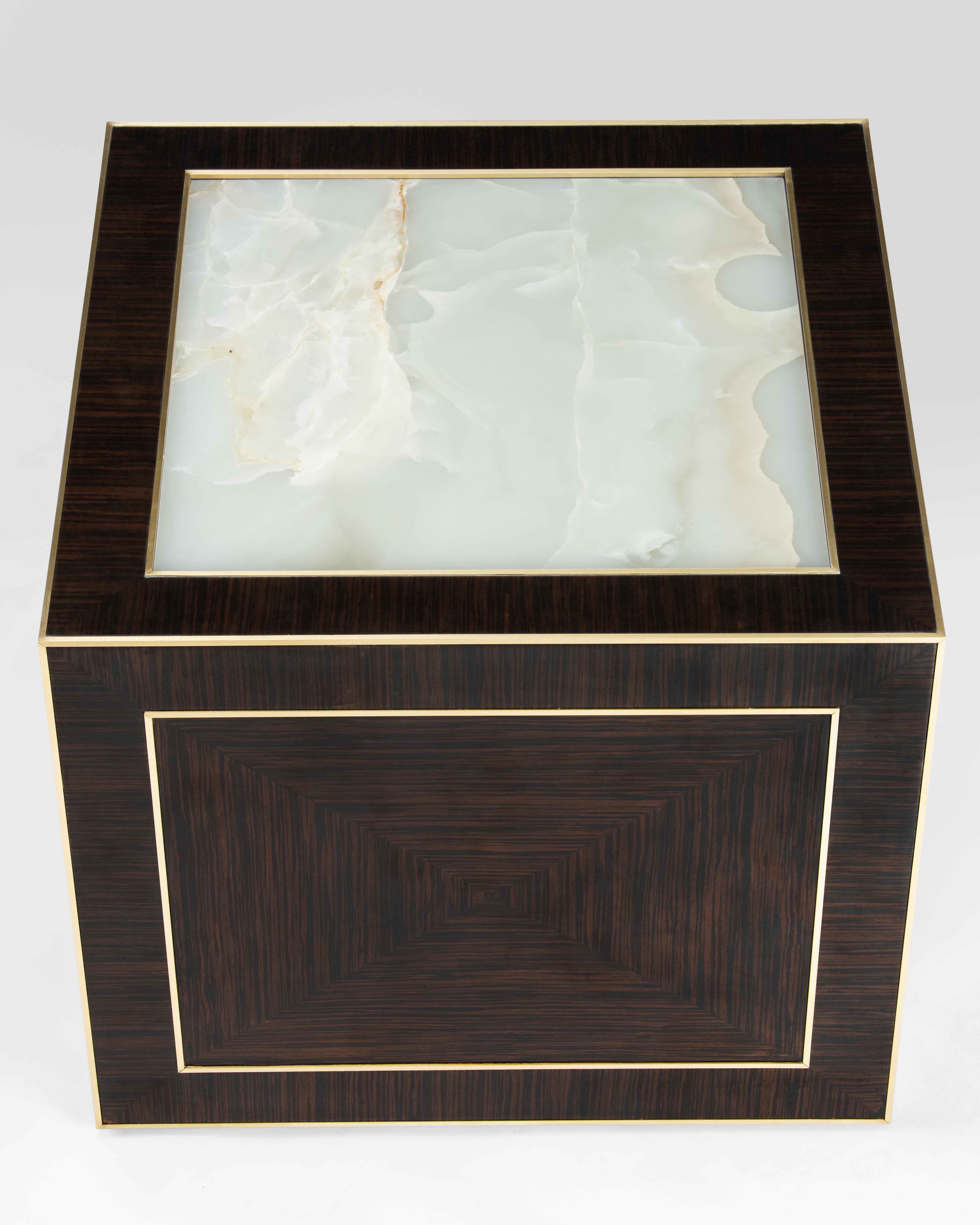 Polished The Cube Side Table For Sale