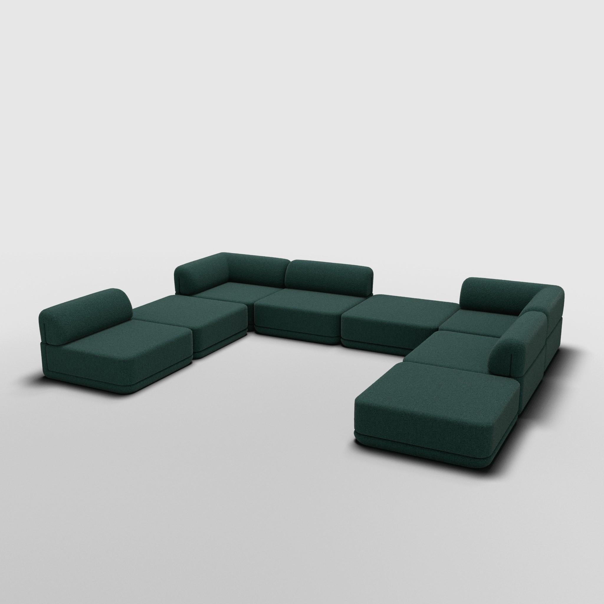Corner Full Mix Sectional - Inspired by 70s Italian Luxury Furniture

Discover The Cube Sofa, where art meets adaptability. Its sculptural design and customizable comfort create endless possibilities for your living space. Make a statement, elevate