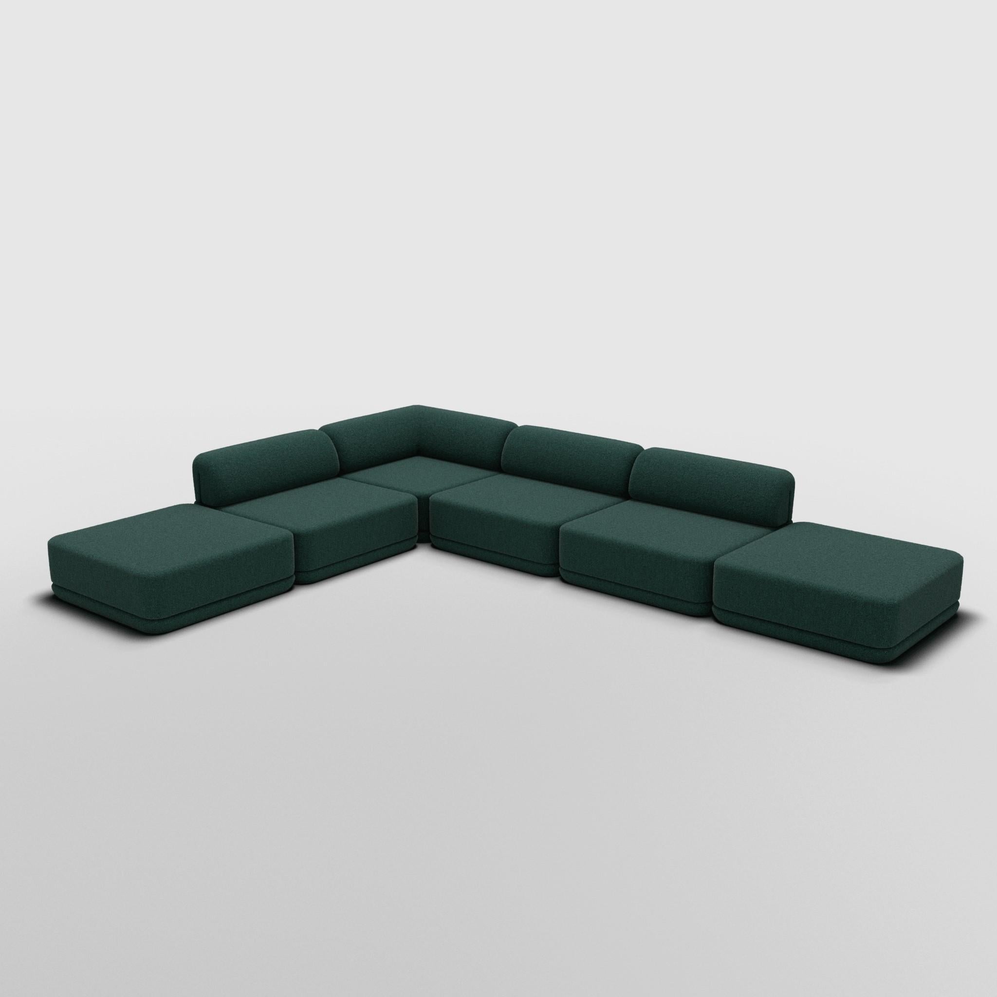 Mid-Century Modern The Cube Sofa - Corner Lounge Ottoman Mix Sectional en vente