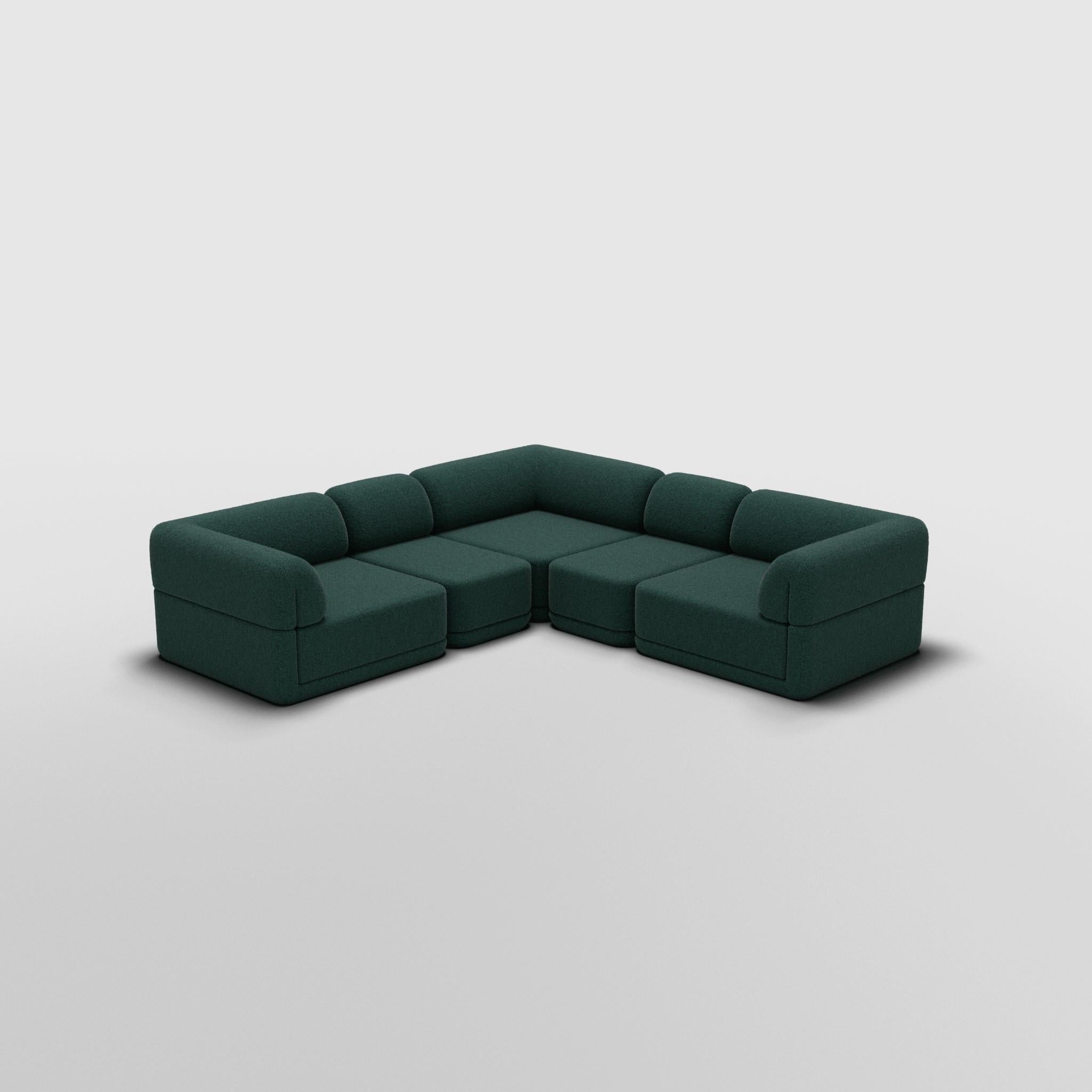 The Cube Sofa -- Corners & Slims -- Grey Bouclé For Sale 1