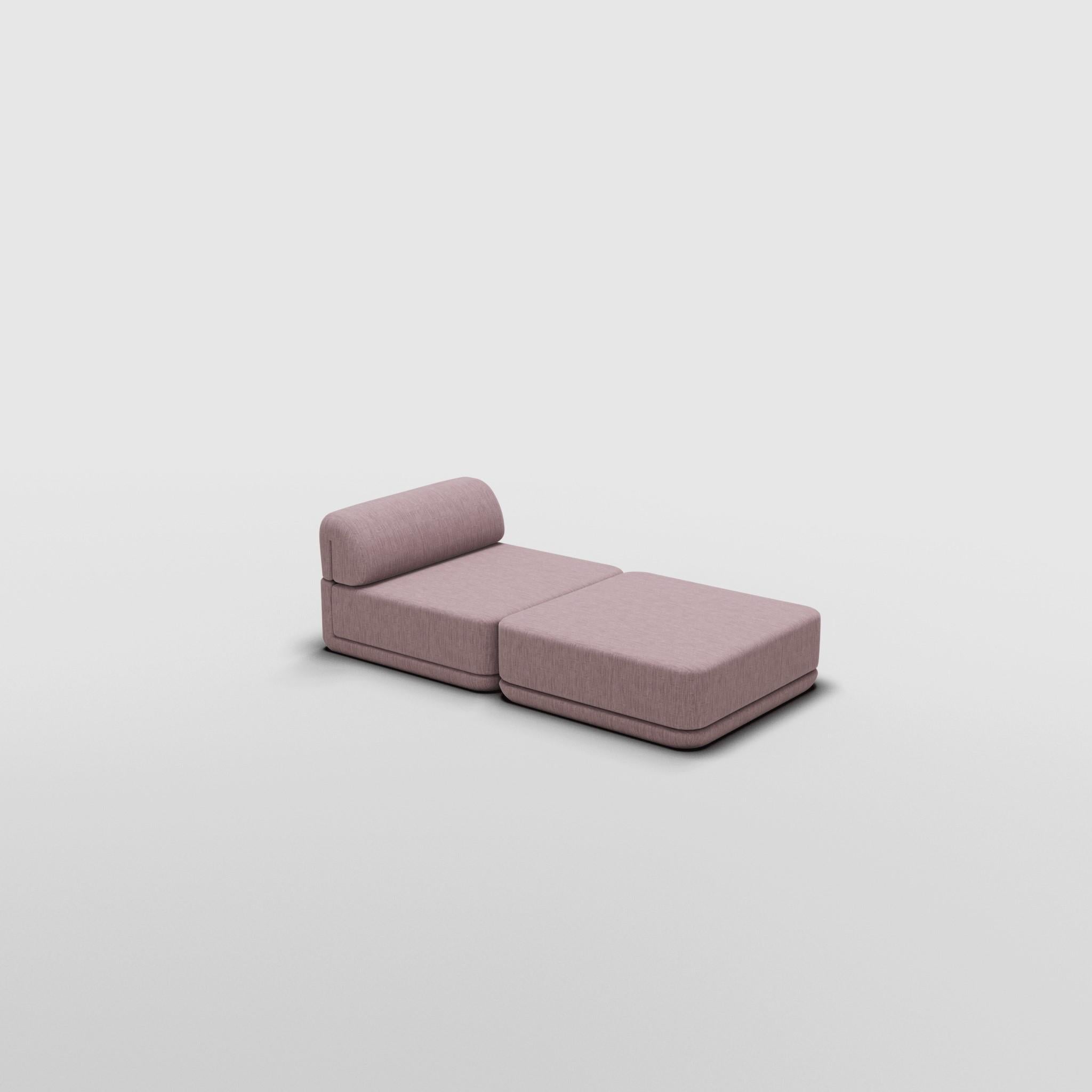Mid-Century Modern The Cube Sofa - Lounge + Ottoman Set For Sale
