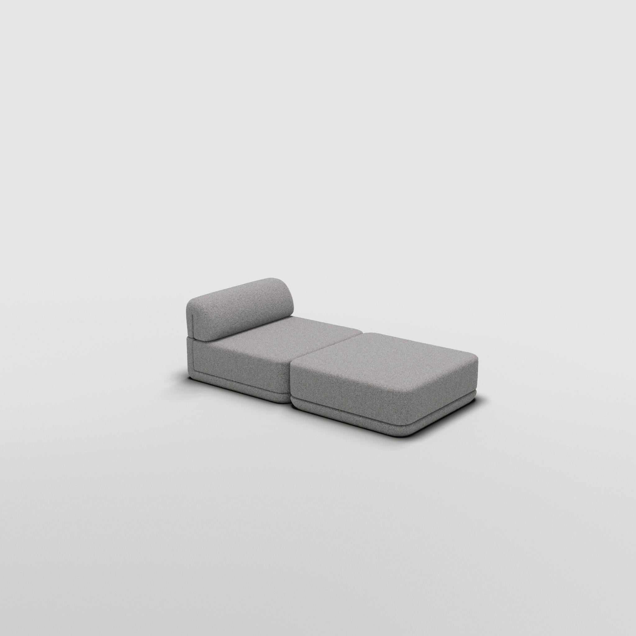Bouclé The Cube Sofa - Lounge + Ottoman Set en vente