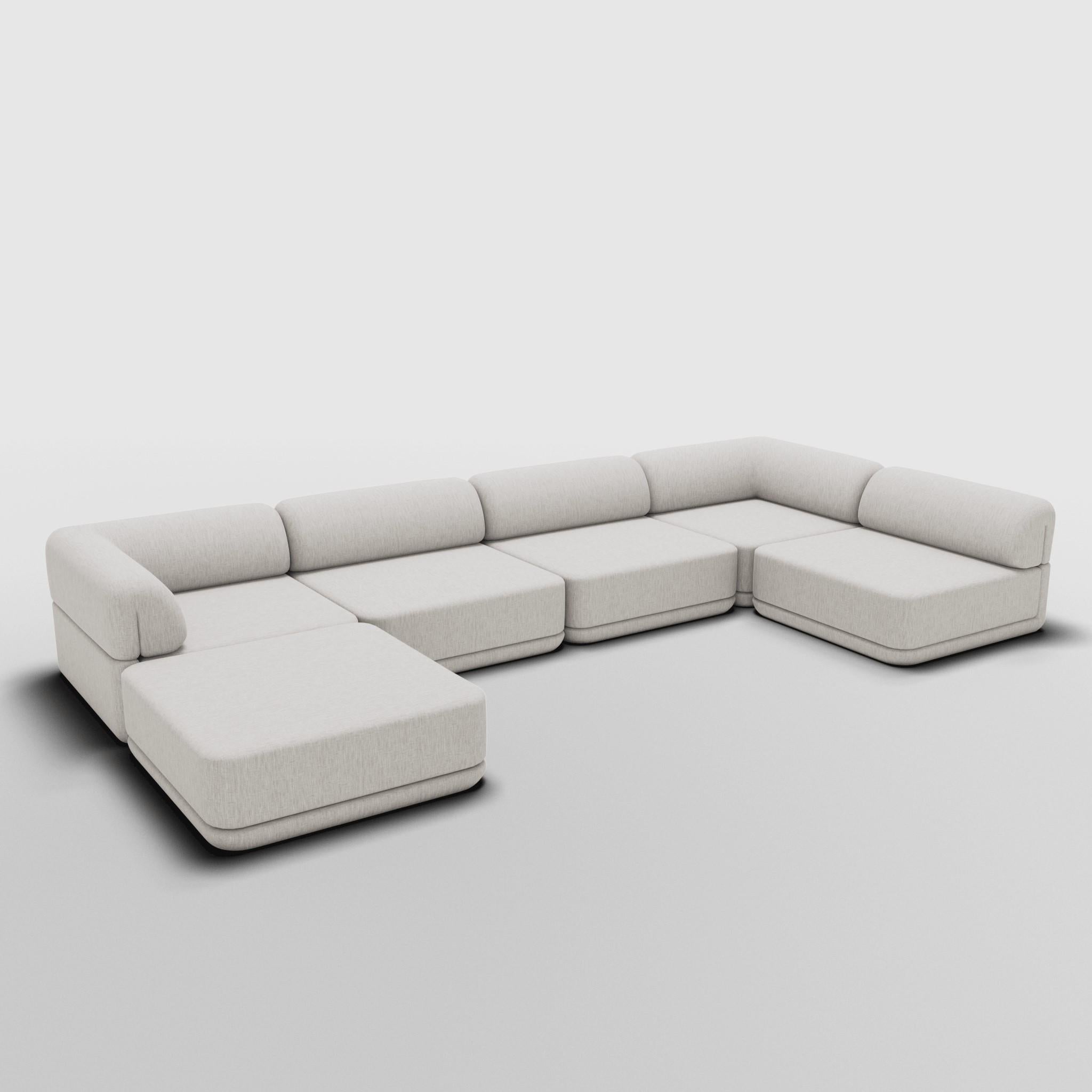Bouclé The Cube Sofa - Low Lounge Sectional For Sale