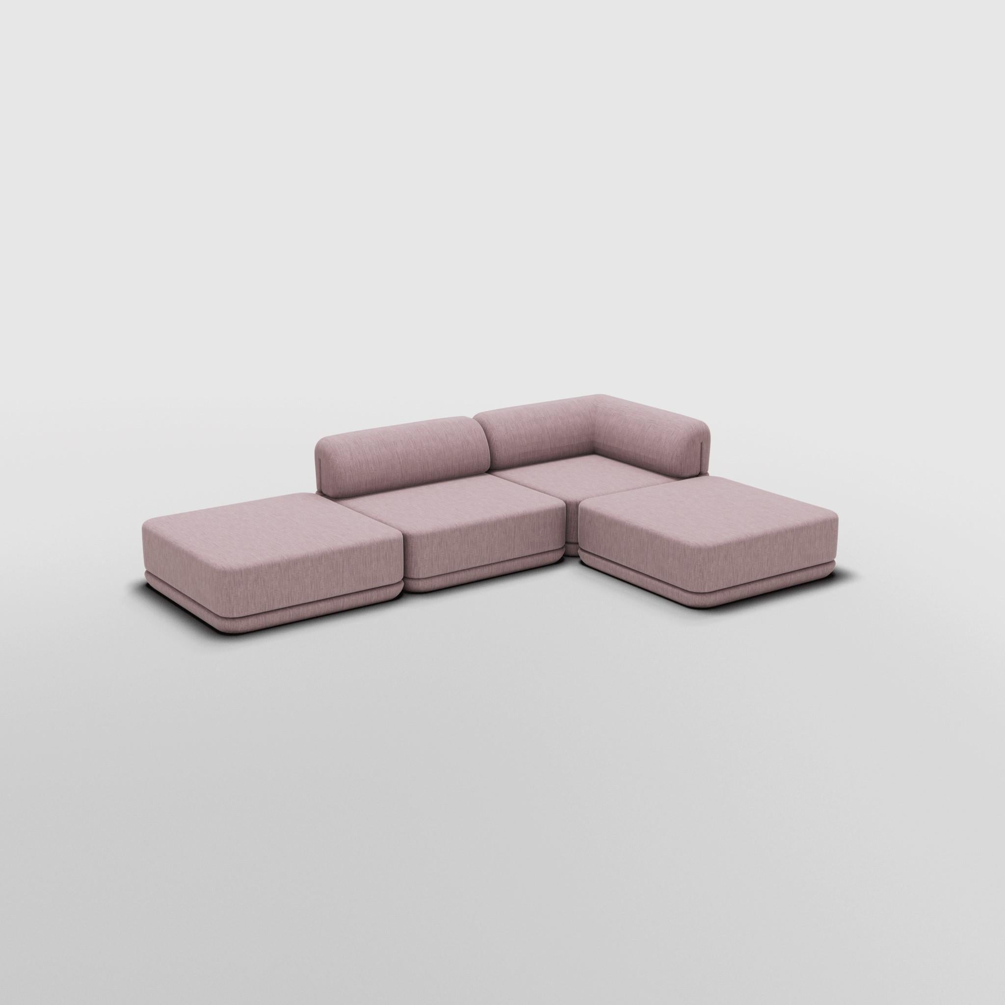 XXIe siècle et contemporain The Cube Sofa - Ottoman sectionnel bas mixte en vente
