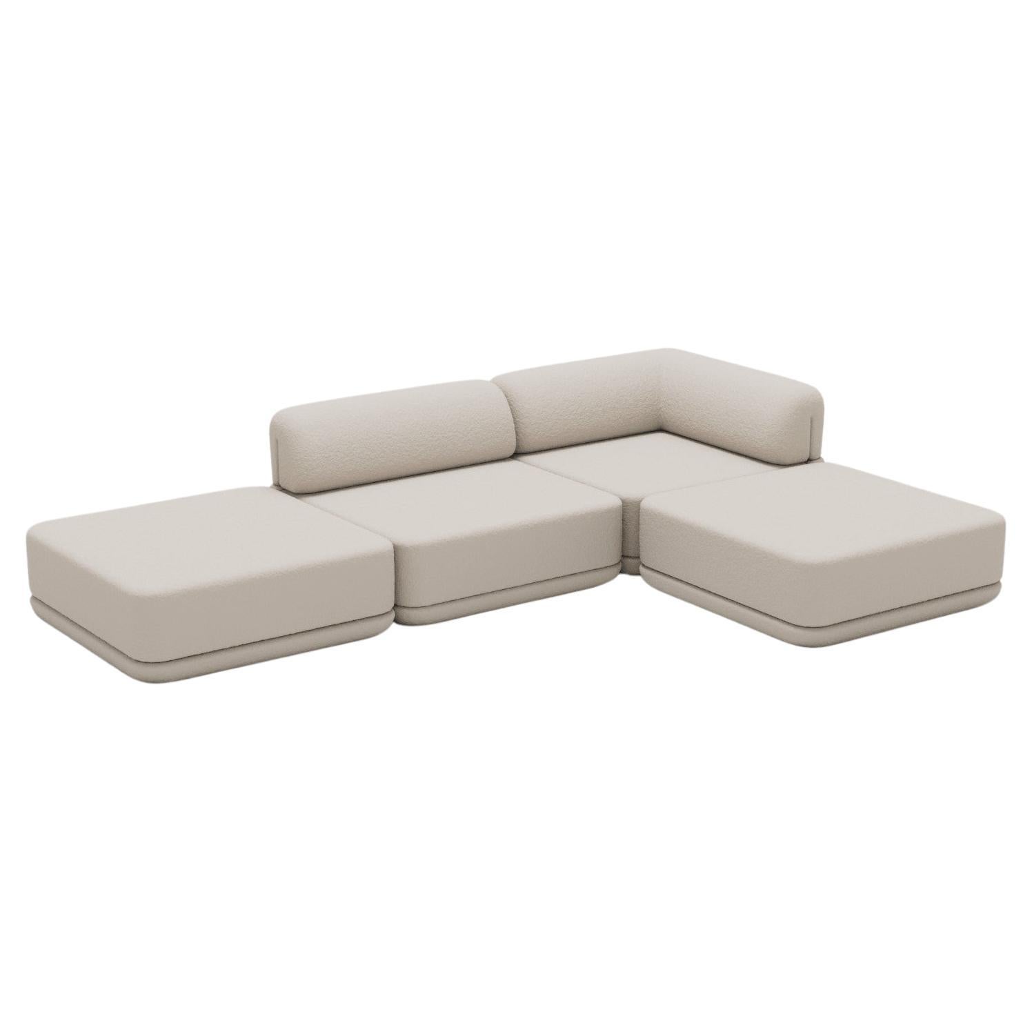 The Cube Sofa - Low Mix Ottoman Sectional For Sale