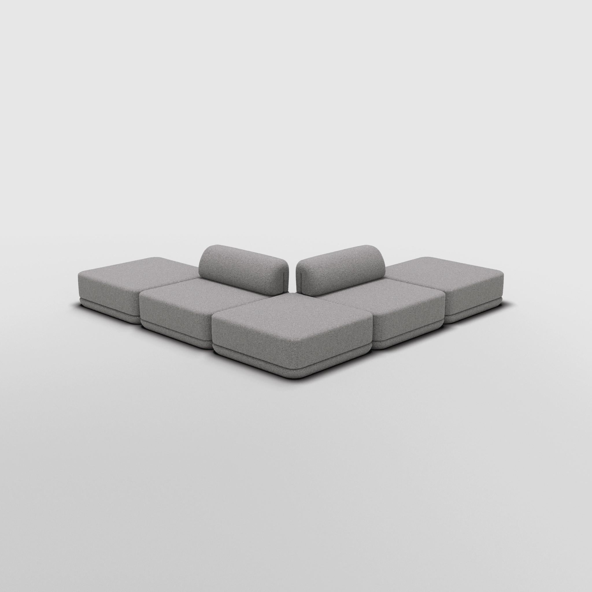 Contemporary The Cube Sofa - Ottoman Mix Sectional For Sale