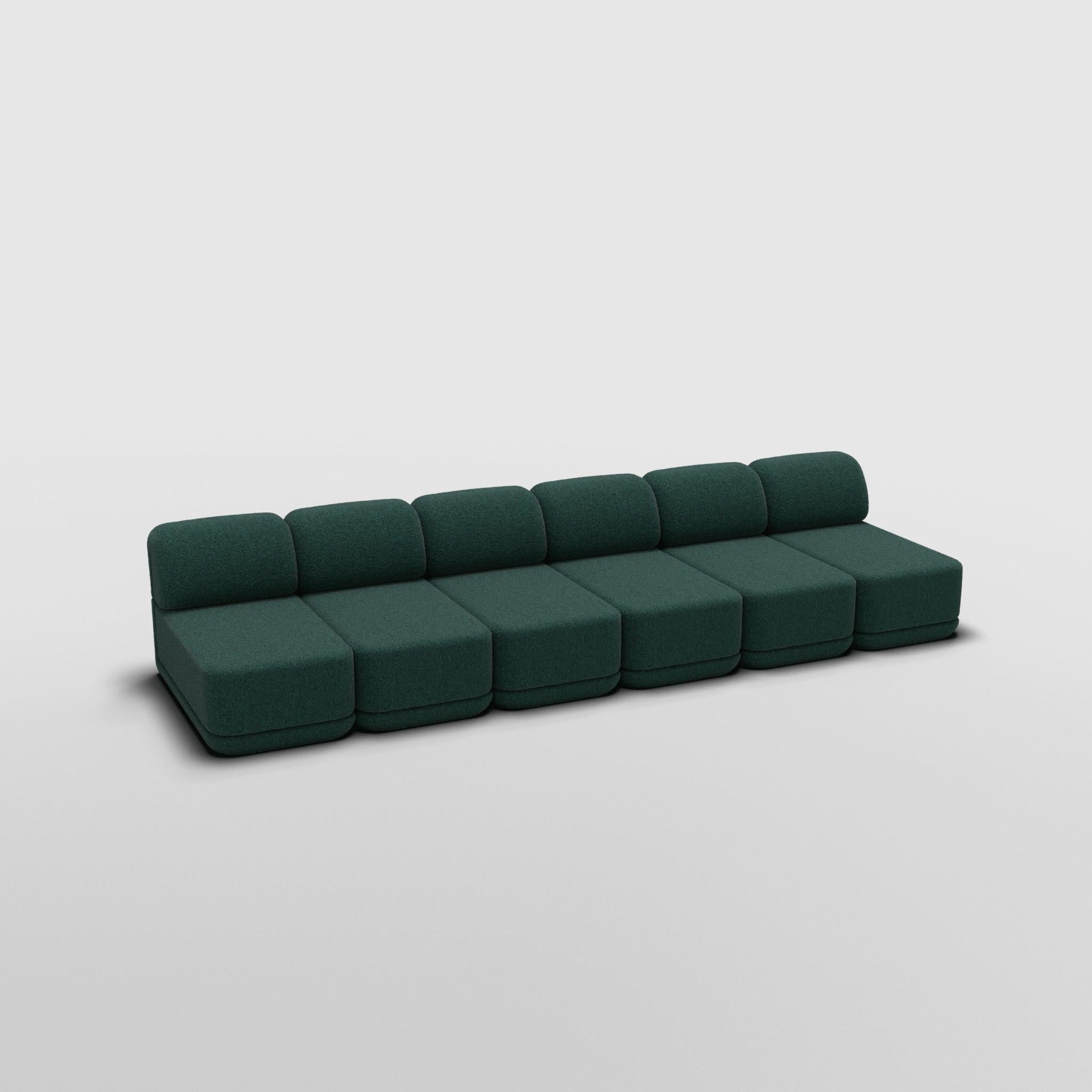 The Cube Sofa -- Slim Caterpillar -- Grey Bouclé For Sale 1