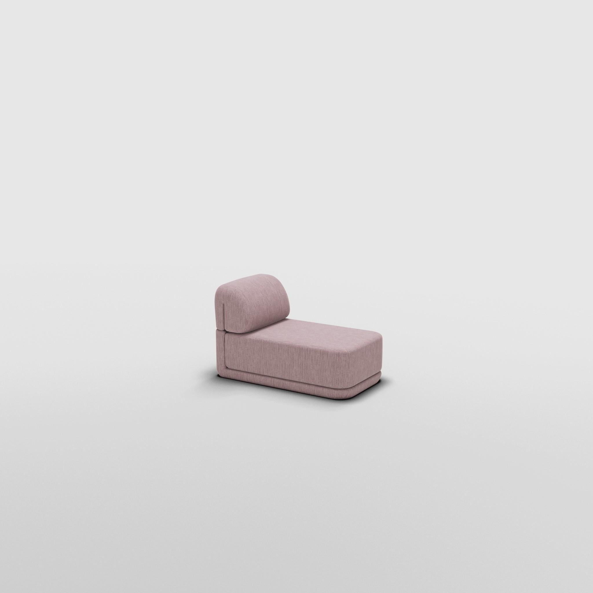 Contemporary The Cube Sofa -- Slim Cube Lounge -- Grey Bouclé For Sale