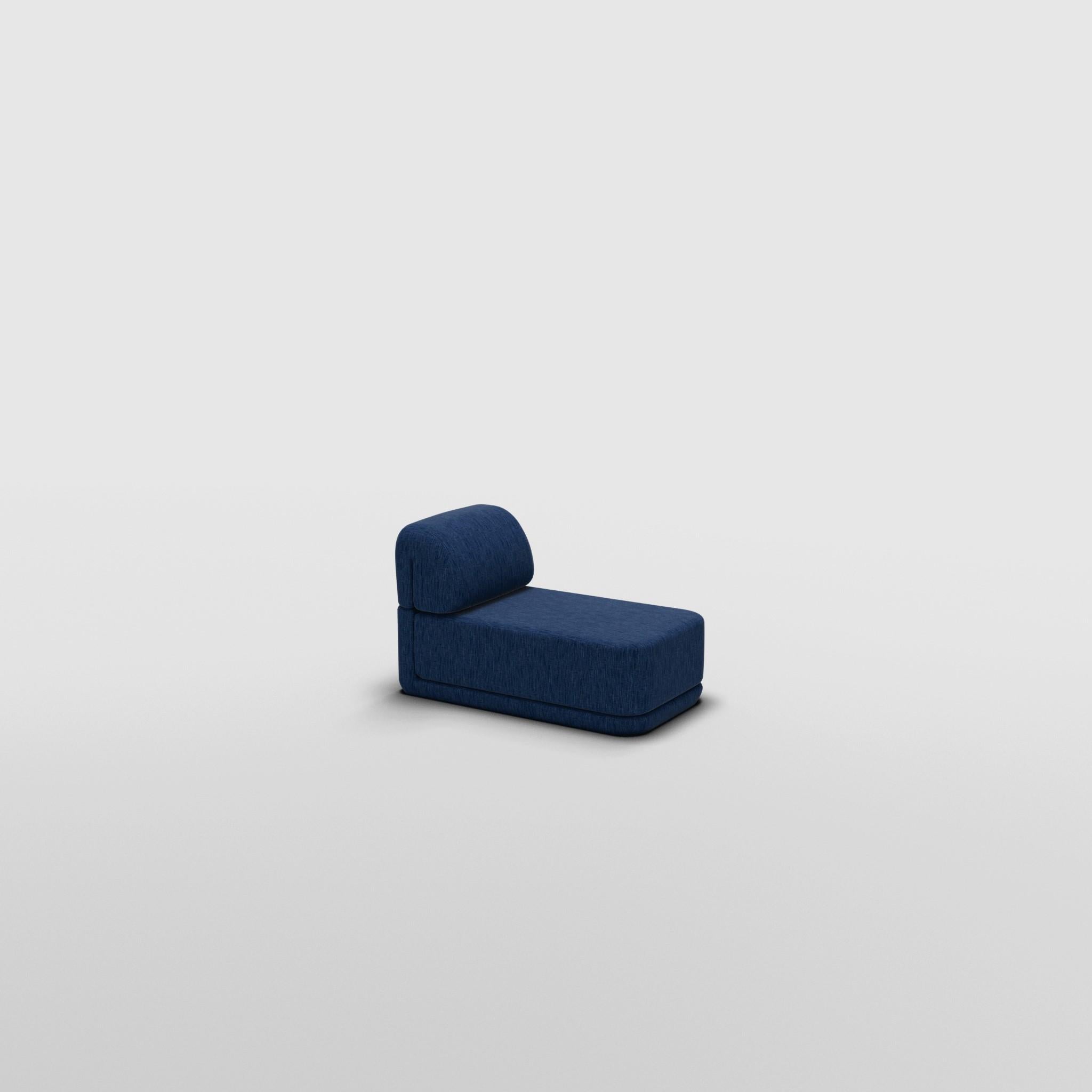 The Cube Sofa -- Slim Cube Lounge -- Grey Bouclé For Sale 1