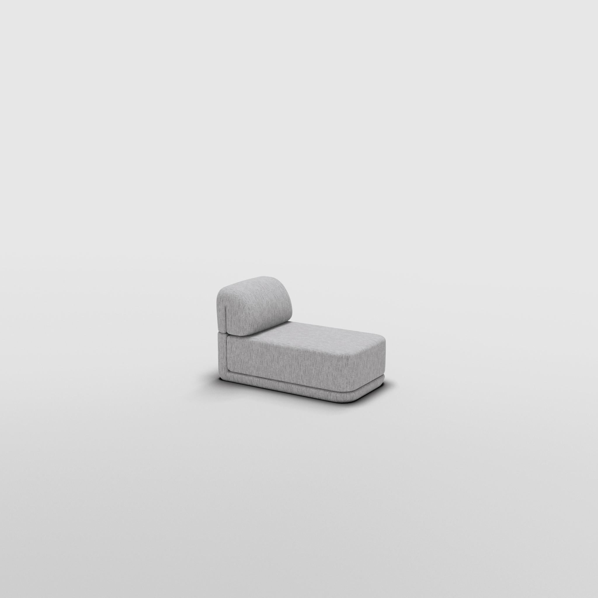 The Cube Sofa -- Slim Cube Lounge -- Grey Bouclé For Sale 2