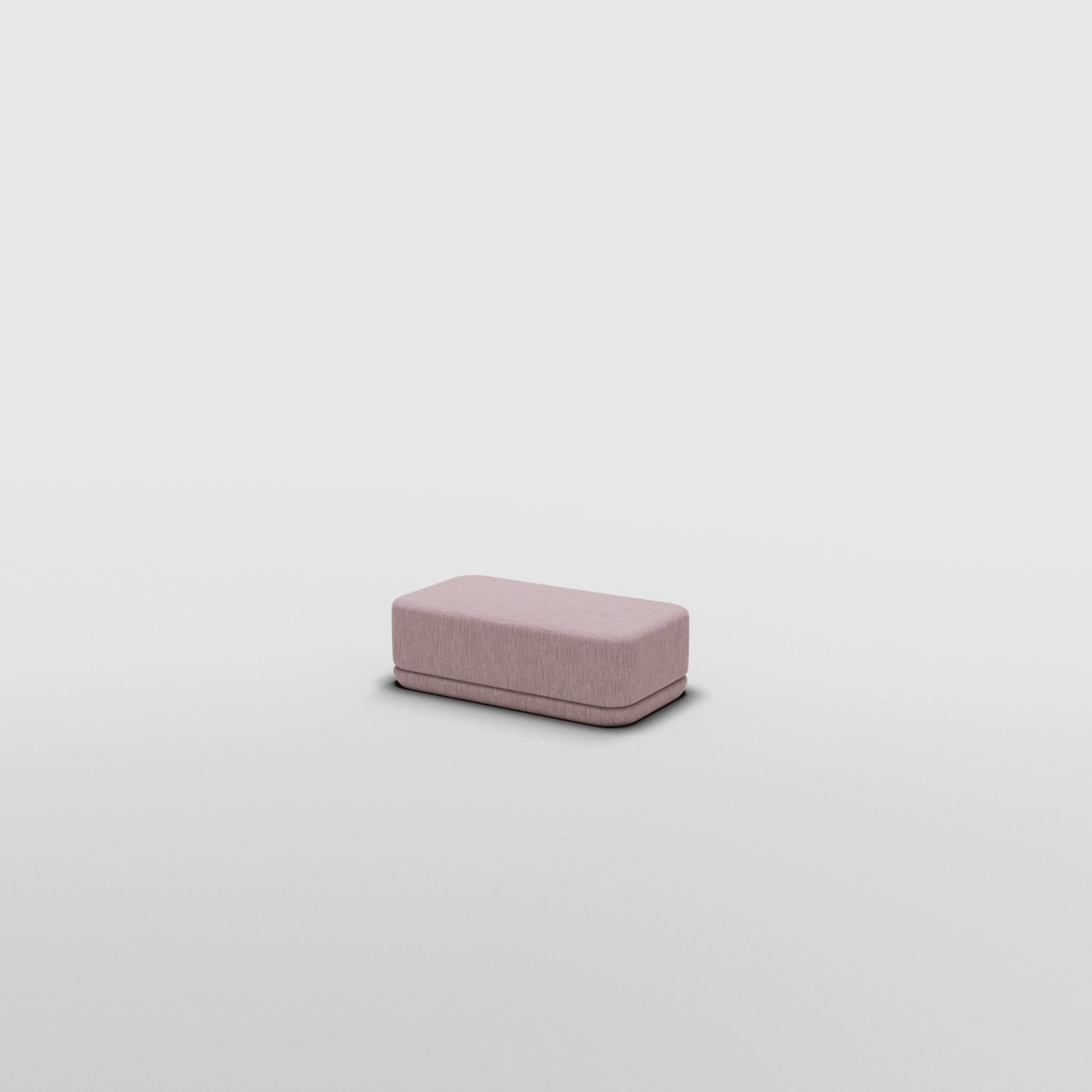 Contemporary The Cube Sofa -- Slim Cube Ottoman -- Grey Bouclé For Sale