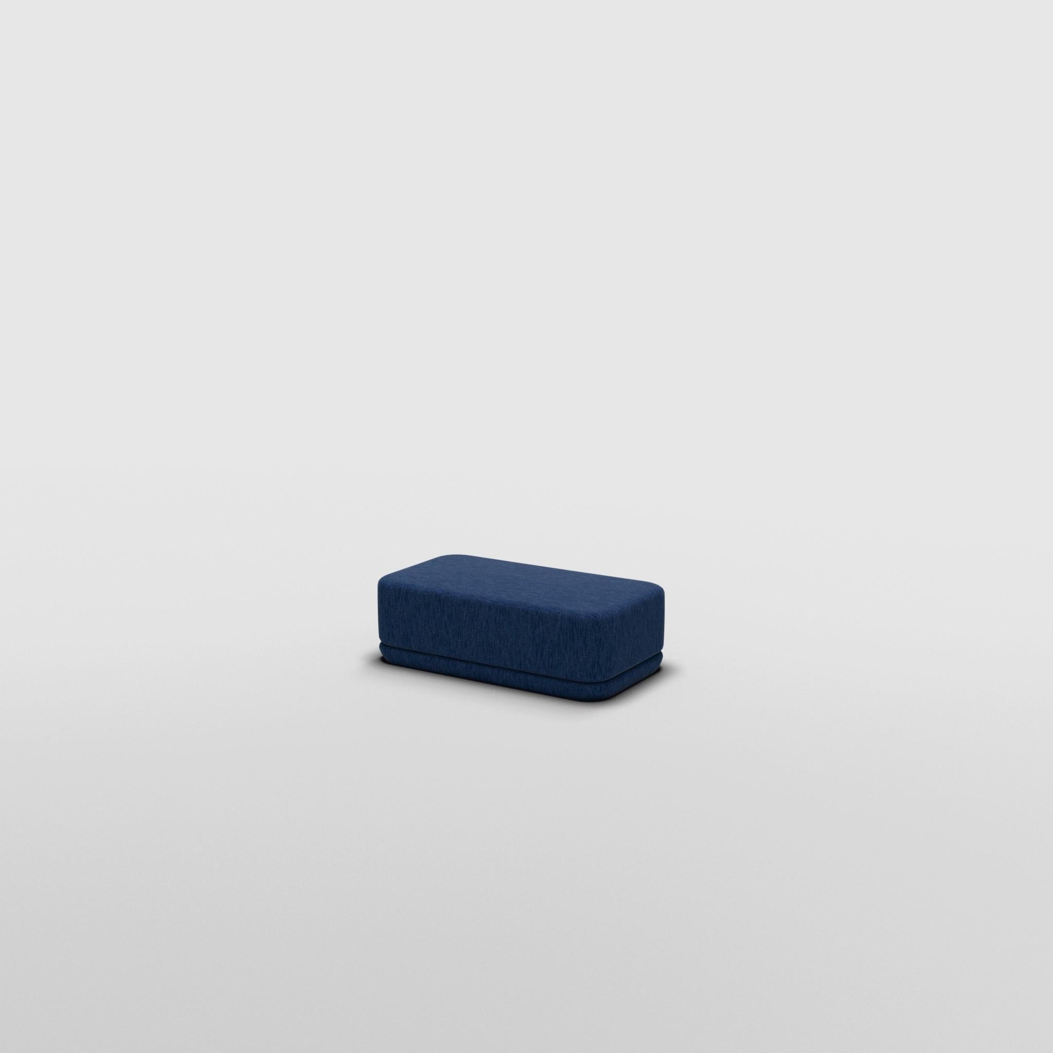 The Cube Sofa -- Slim Cube Ottoman -- Grey Bouclé For Sale 1