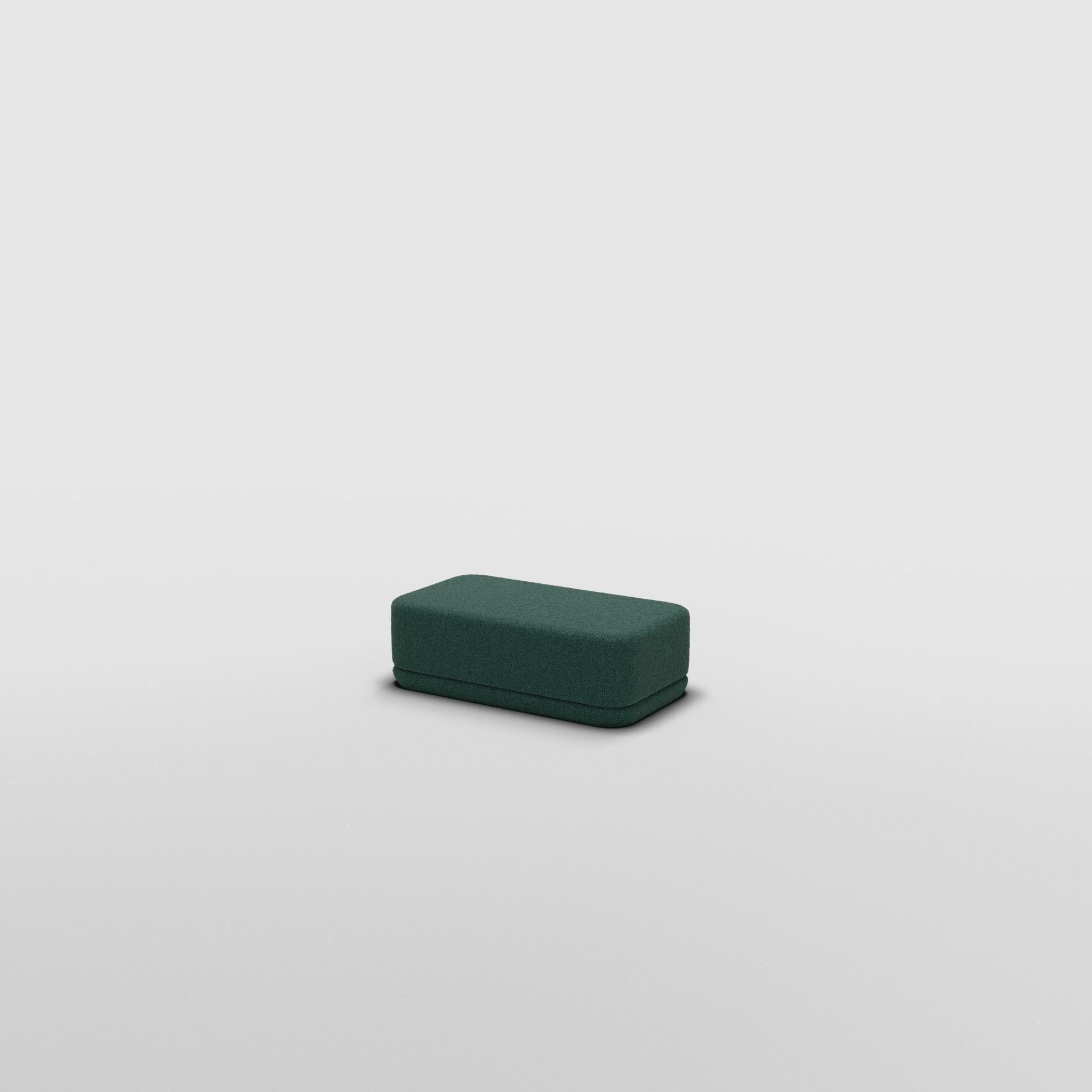 The Cube Sofa -- Slim Cube Ottoman -- Grey Bouclé For Sale 3