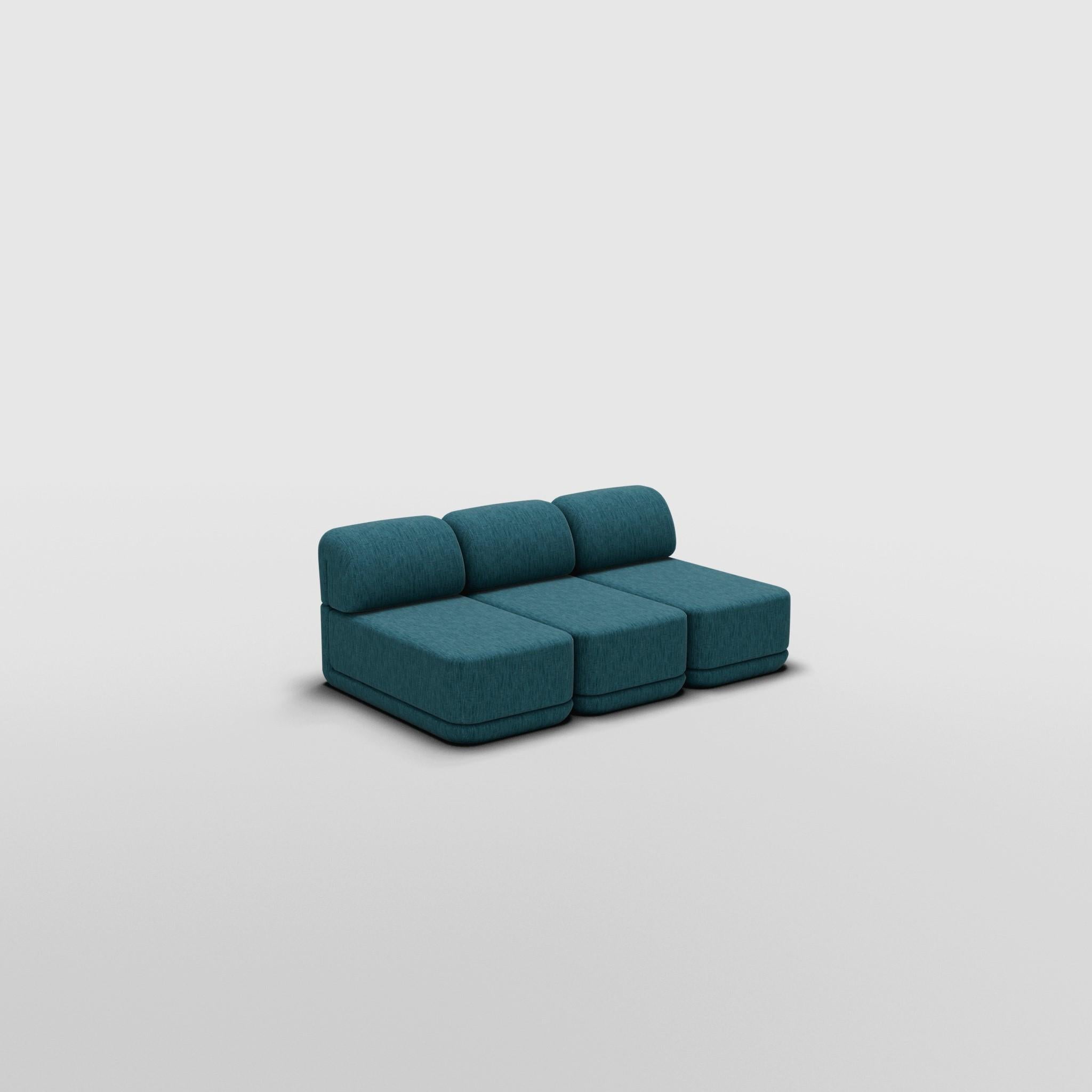 The Cube Sofa -- Slim Trio -- Grey Bouclé In New Condition For Sale In Ontario, CA