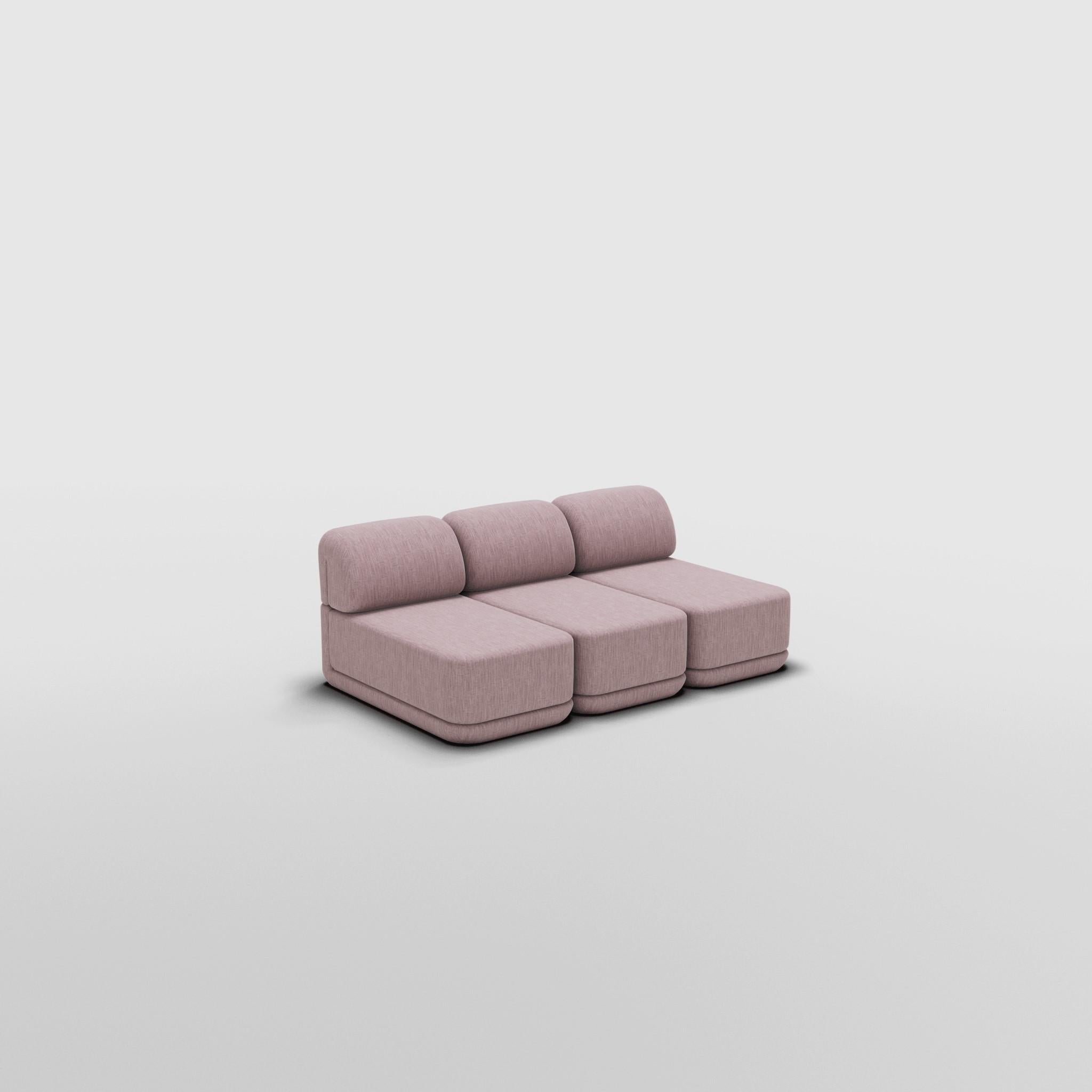 The Cube Sofa -- Slim Trio -- Grey Bouclé For Sale 1