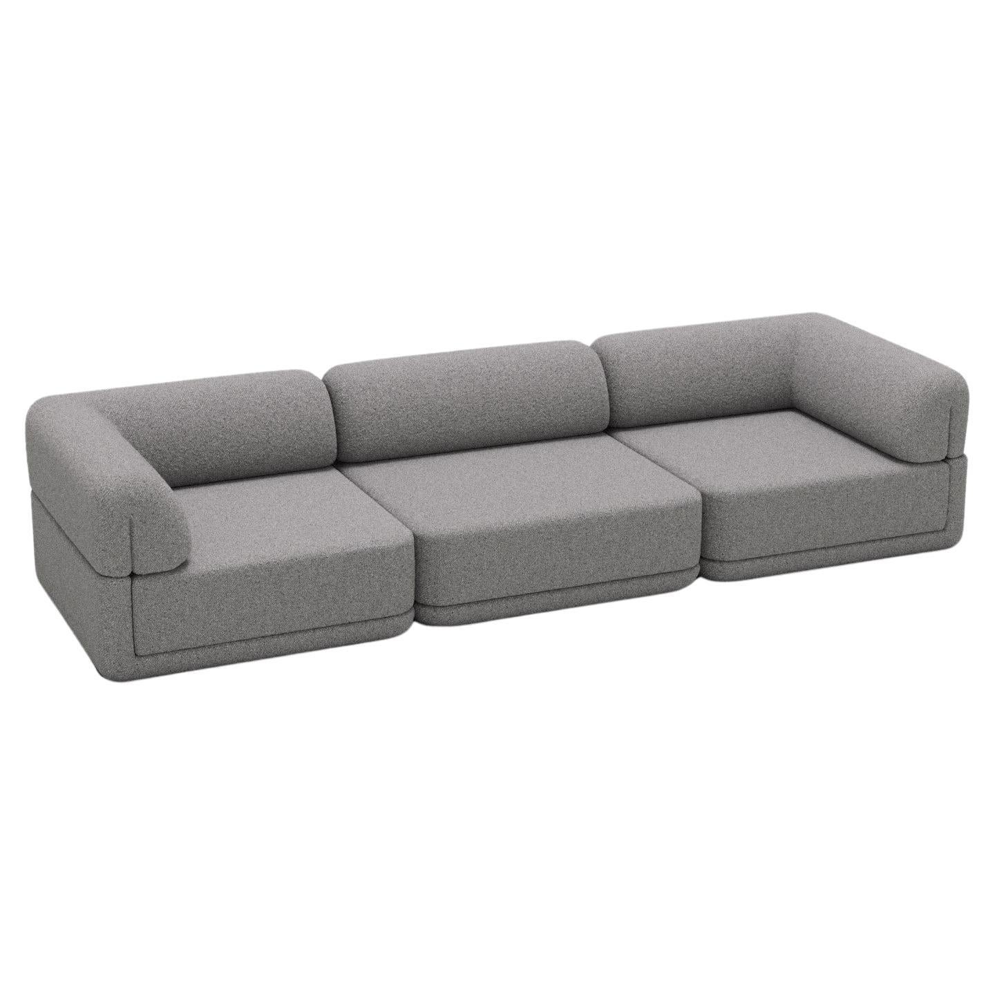The Cube Sofa -- Sofa Lounge Set -- Grey Bouclé For Sale