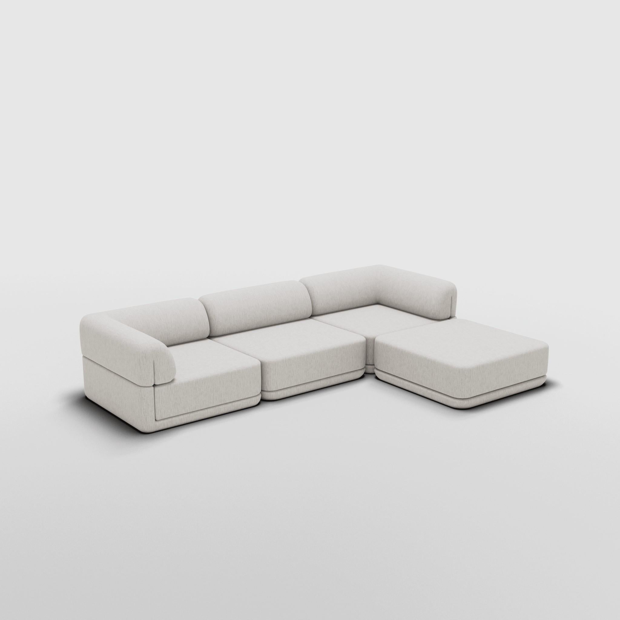 Mid-Century Modern The Cube Sofa Lounge avec Ottoman en vente