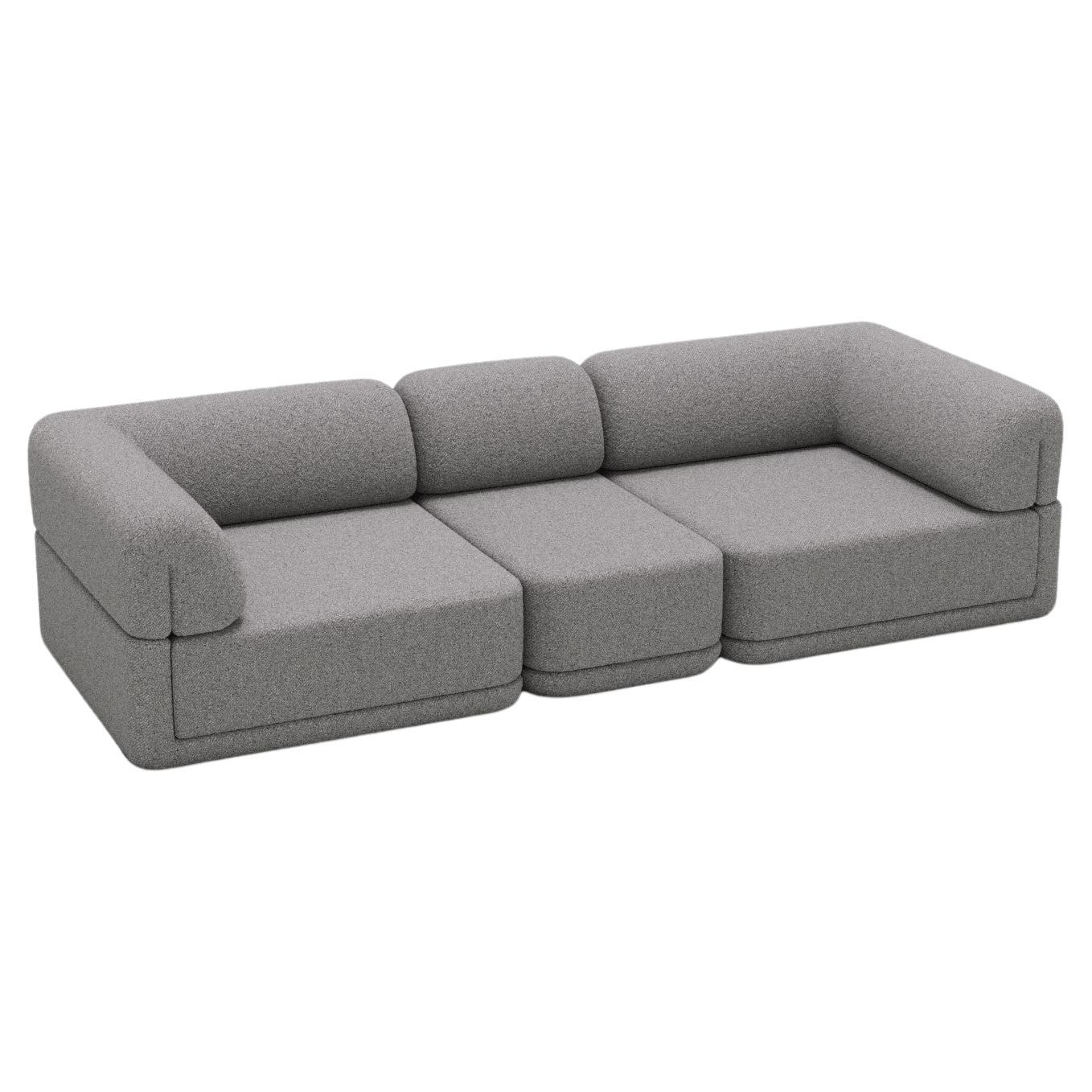 The Cube Sofa -- Sofa Slim Set -- Grey Bouclé For Sale